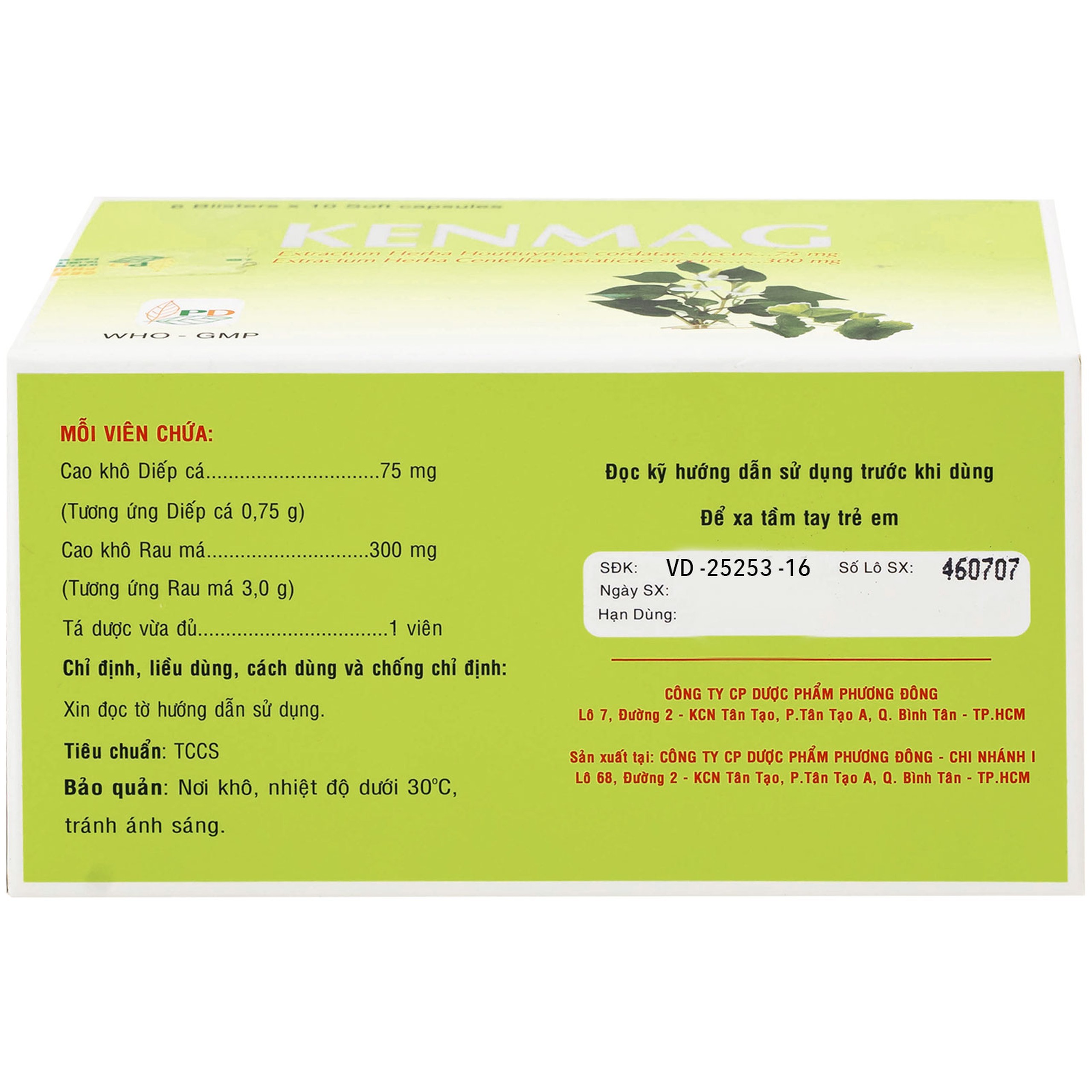 Thuốc Kenmag GMP phòng và hỗ trợ điều trị táo bón, giải nhiệt, thông tiểu (6 vỉ x 10 viên)