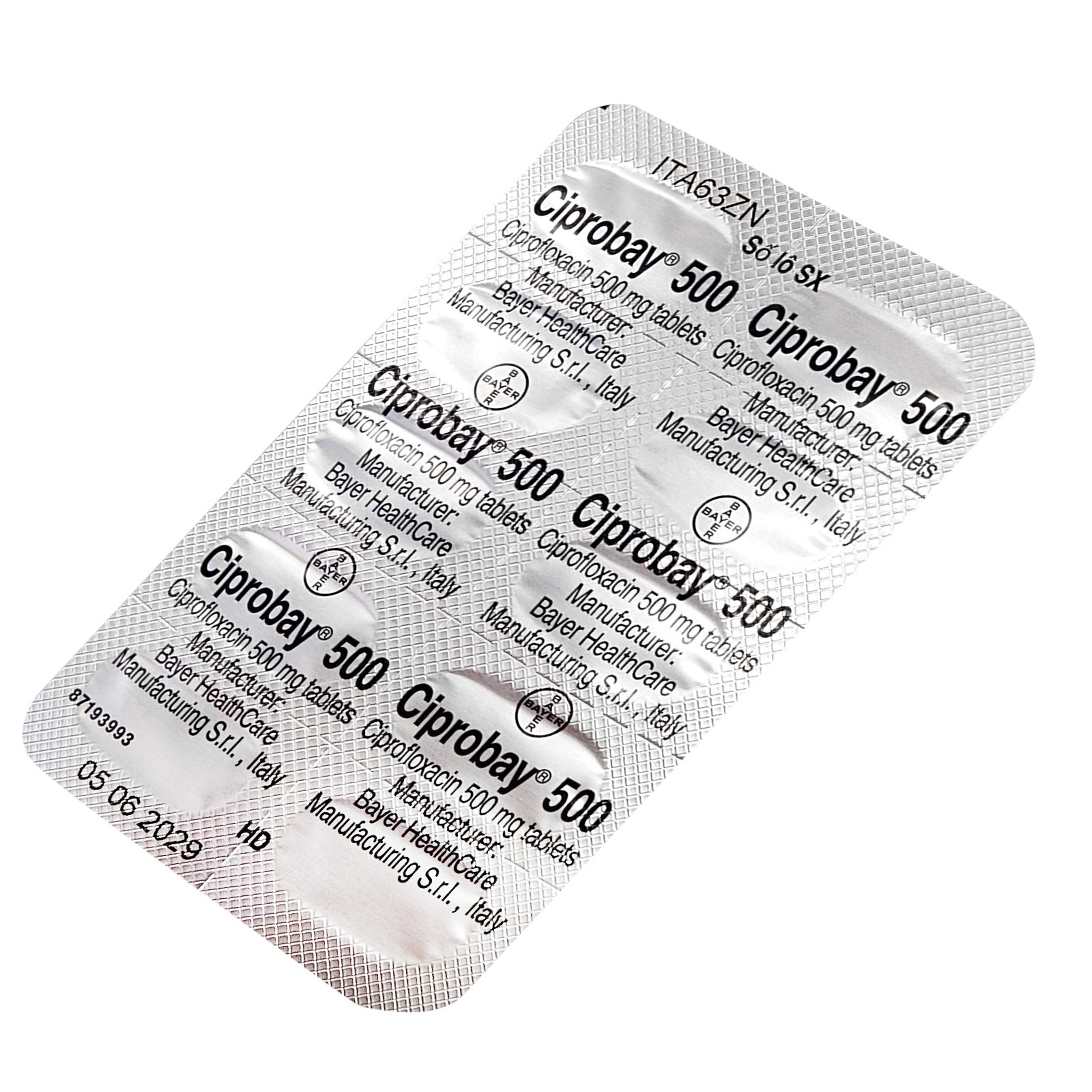 Thuốc Ciprobay 500mg Bayer điều trị nhiễm trùng (1 vỉ x 10 viên)