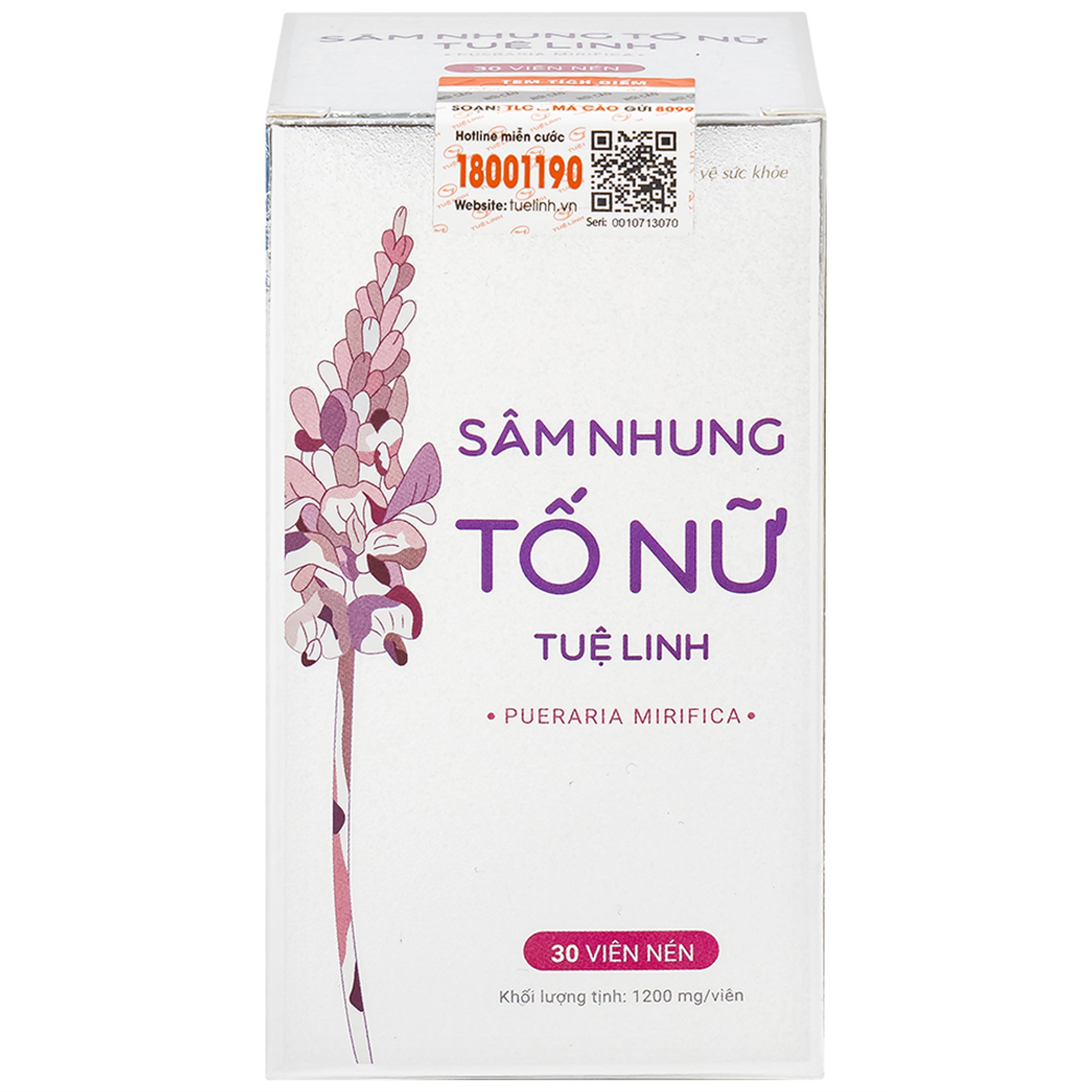 Viên nén Sâm Nhung Tố Nữ Tuệ Linh hỗ trợ tăng cường nội tiết tố nữ (Hộp 30 viên)