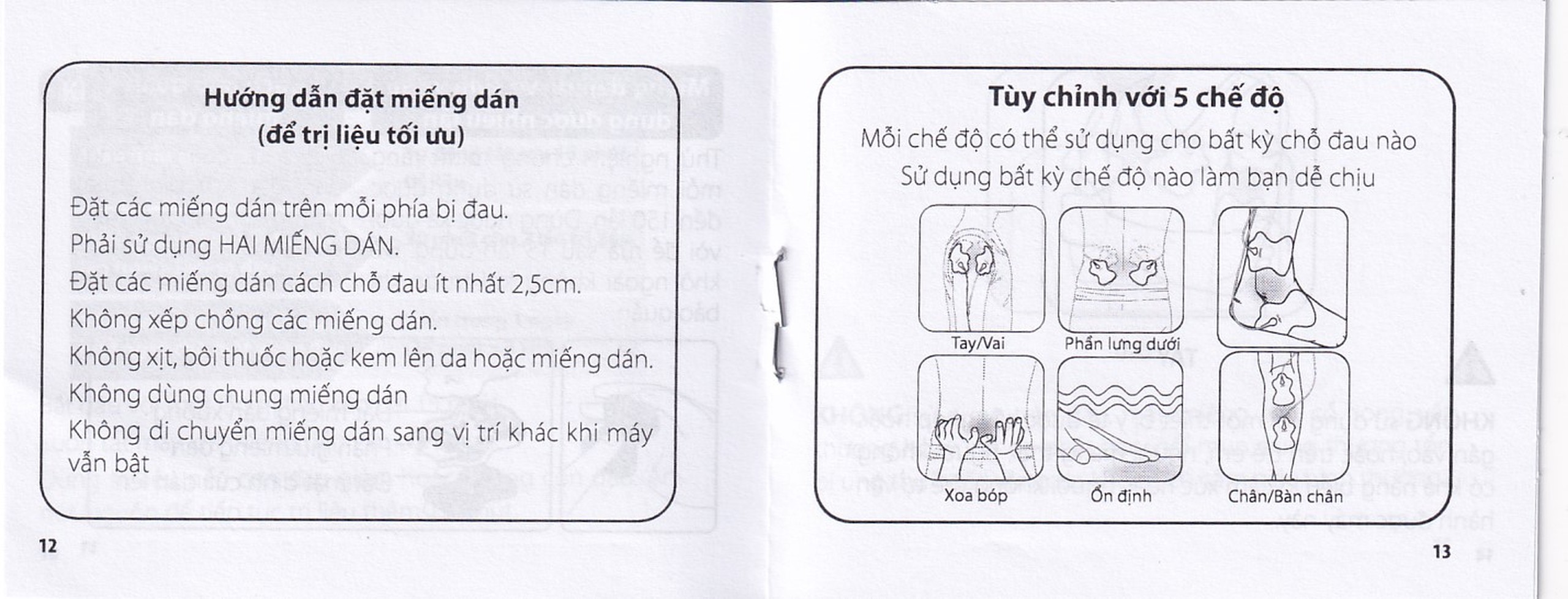 Máy massage (mát xa) xung điện trị liệu Omron HV-F013 giúp giảm đau cơ và khớp