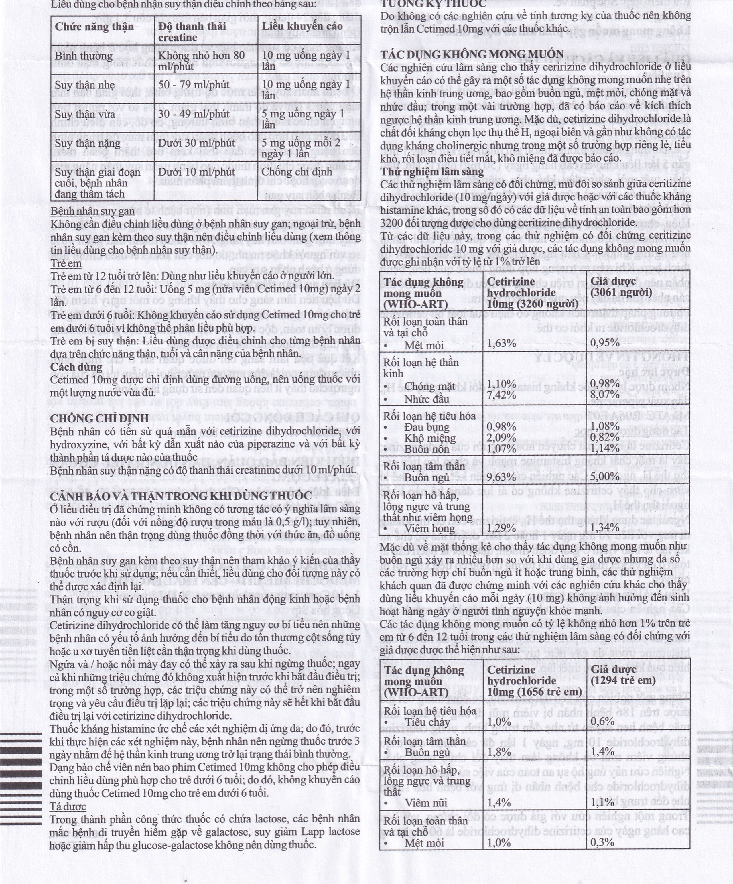 Thuốc Cetimed 10mg Medochemie điều trị triệu chứng viêm mũi dị ứng (1 vỉ x 10 viên)