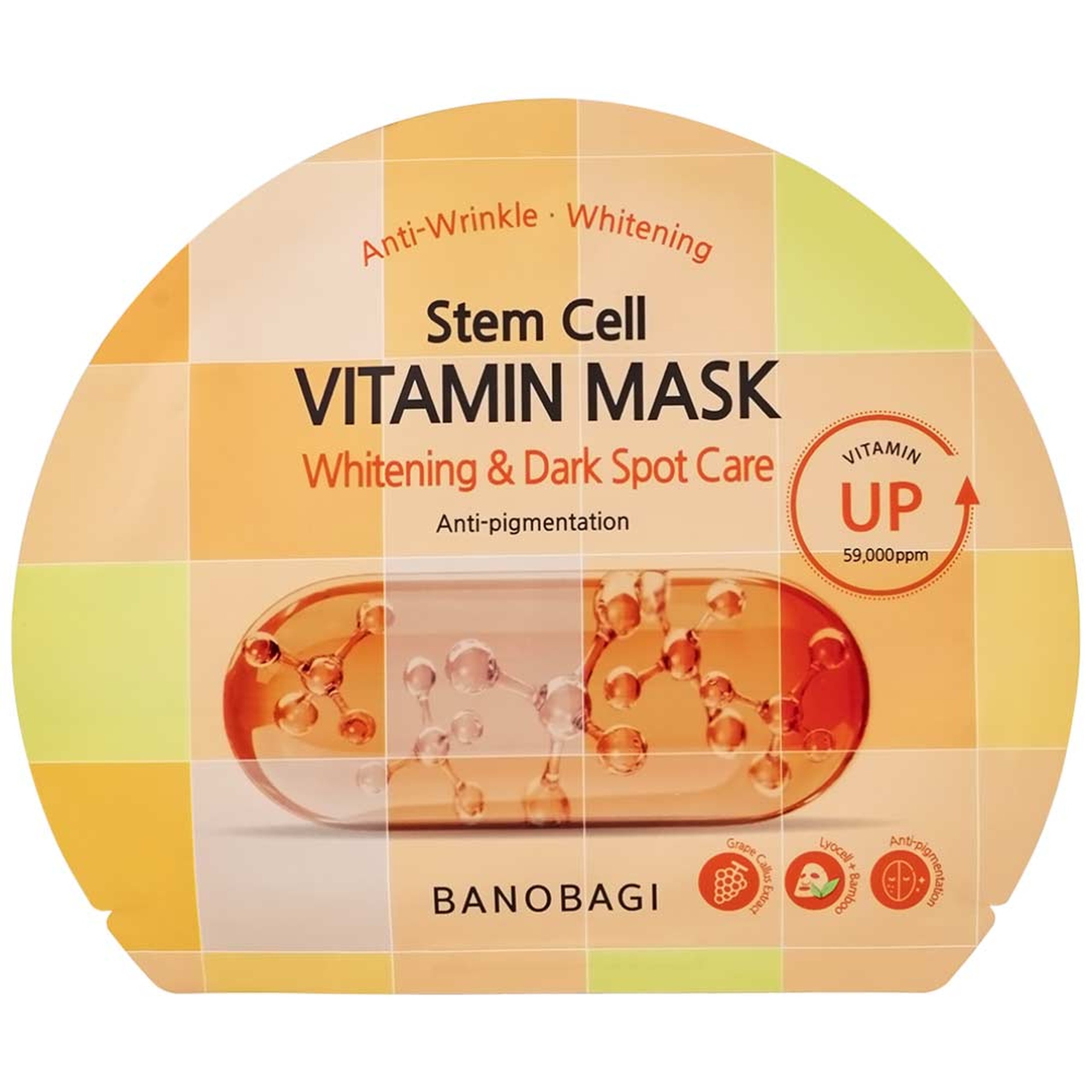 Mặt nạ Banobagi Stem Cell Vitamin Mask Whitening & Dark Spot Care chống nhăn da, trắng da, mờ nám (30g)