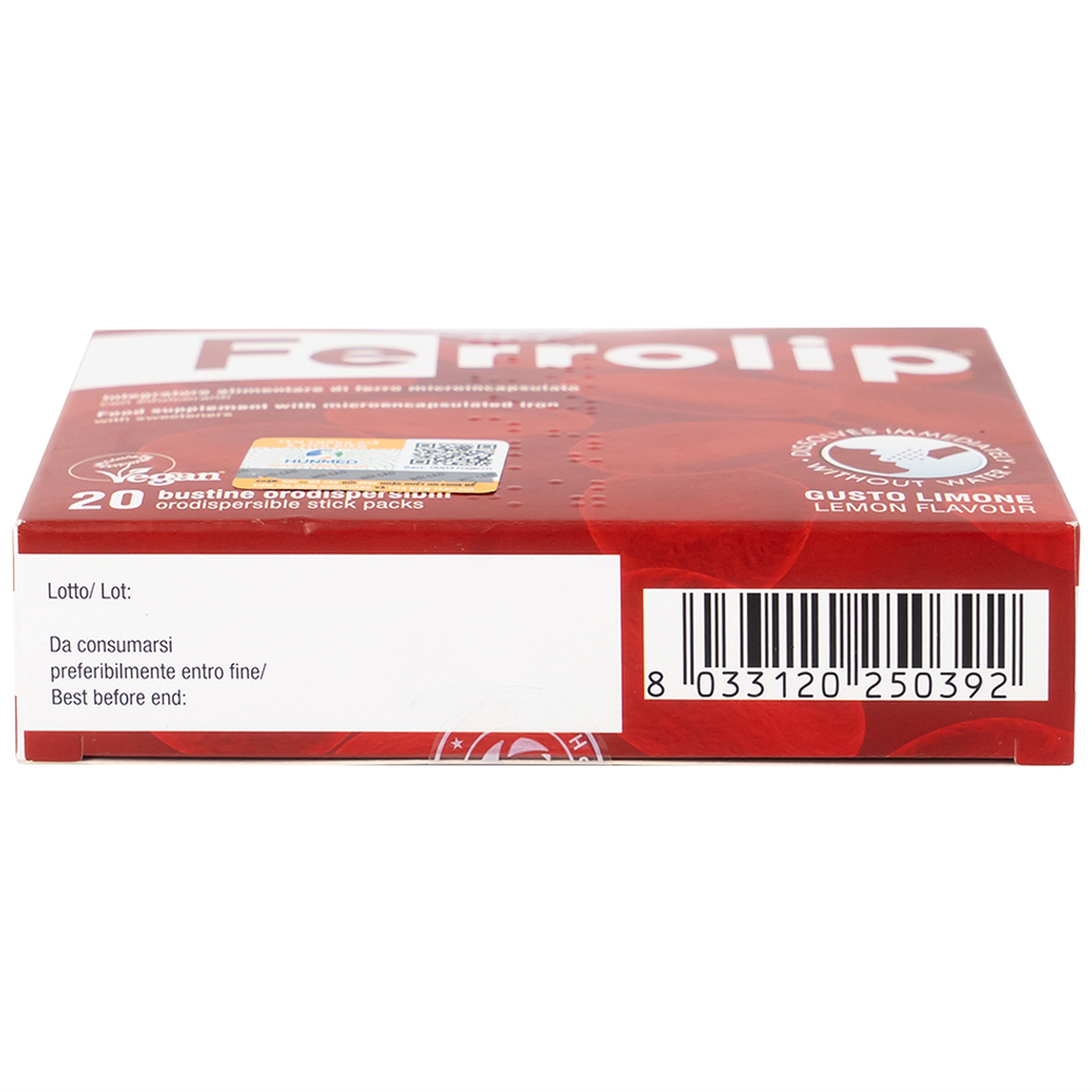 Sắt Ferrolip Uga hỗ trợ tạo hồng cầu, giúp giảm nguy cơ thiếu máu do thiếu sắt (20 gói)