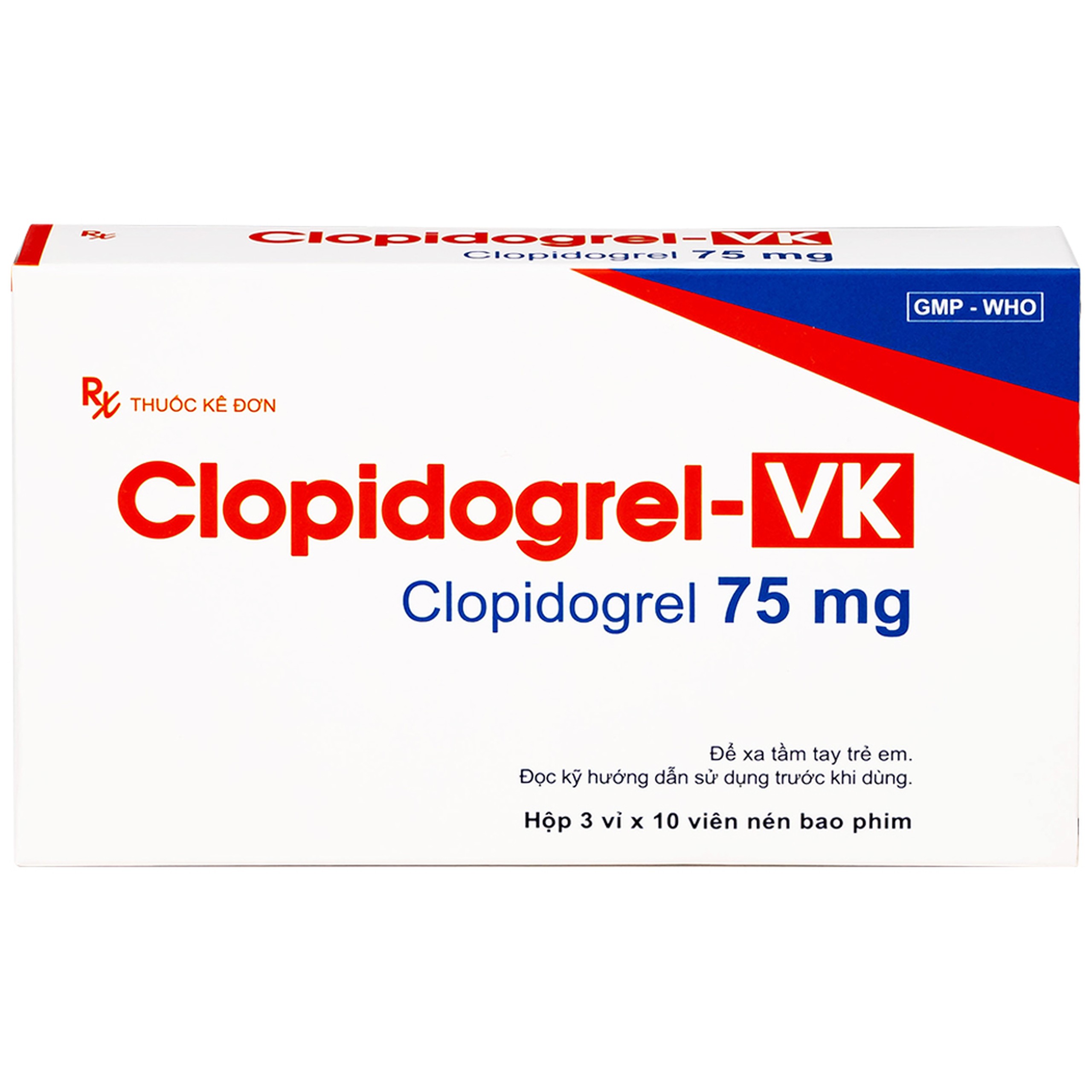 CLOPIDOGREL-VK 75MG AN THIÊN 3X10