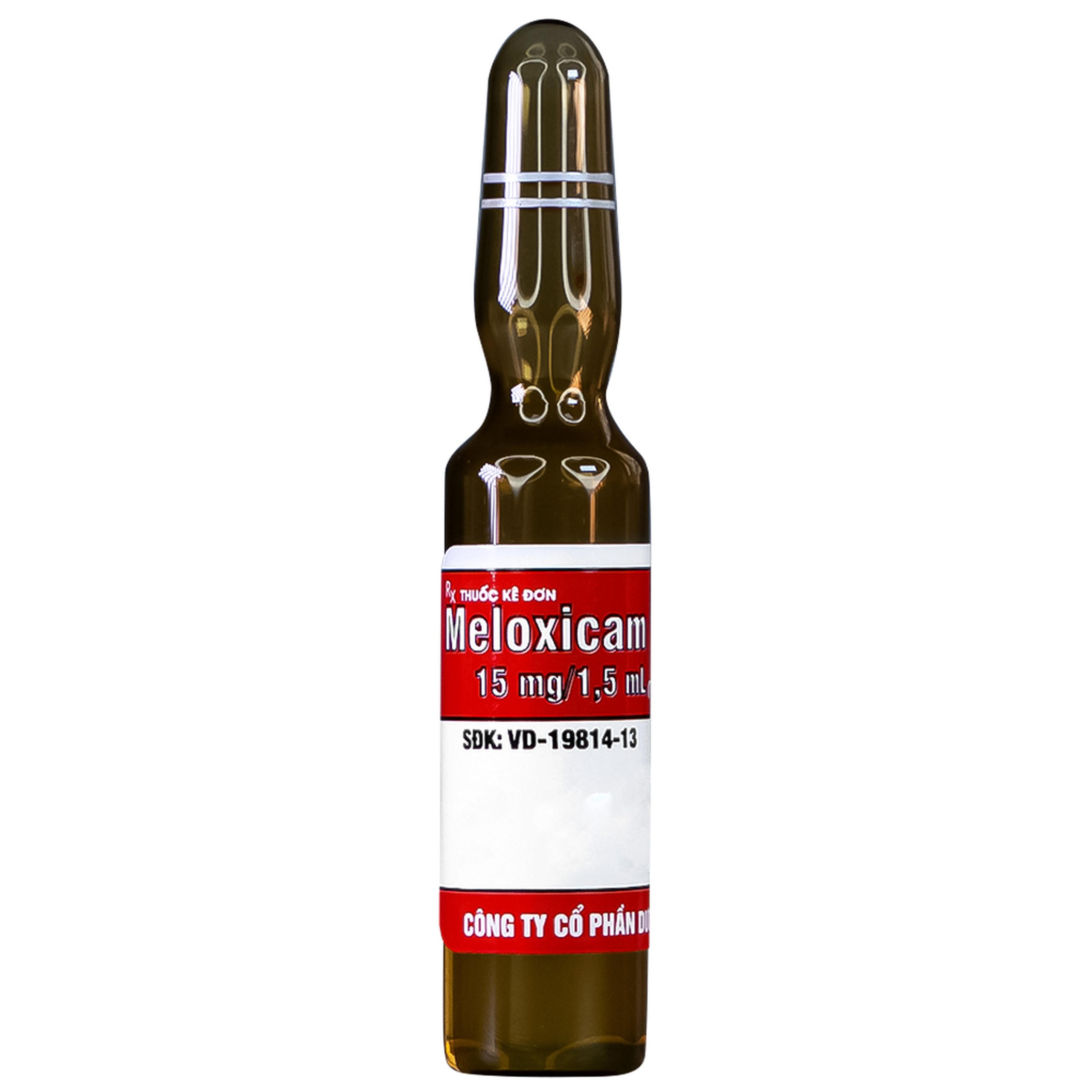 Dung dịch tiêm Meloxicam 15mg/1.5ml Danapha điều trị đau viêm xương khớp (10 ống)