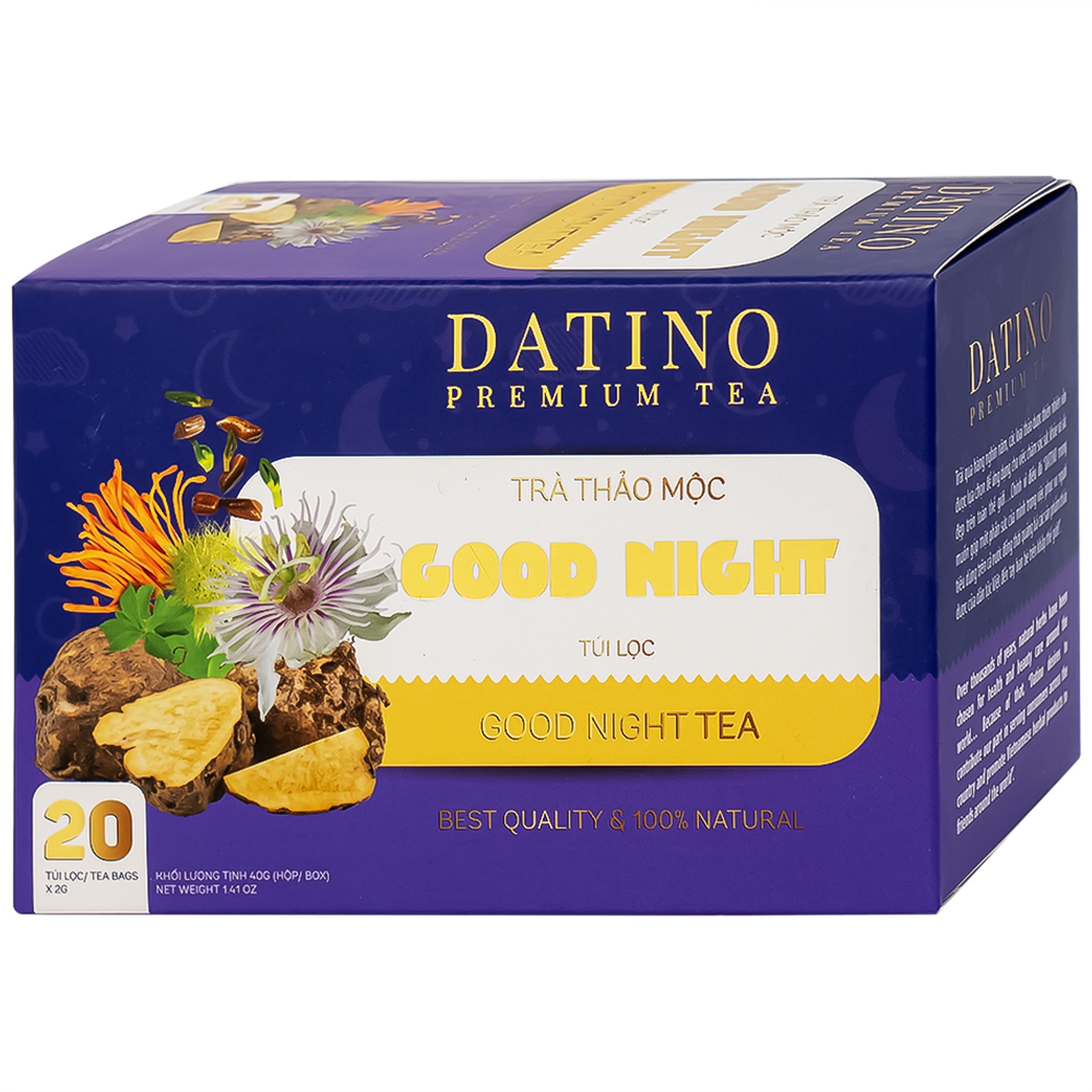 Trà Thảo Mộc Good Night Datino Premium Tea (20 túi lọc x 2g)