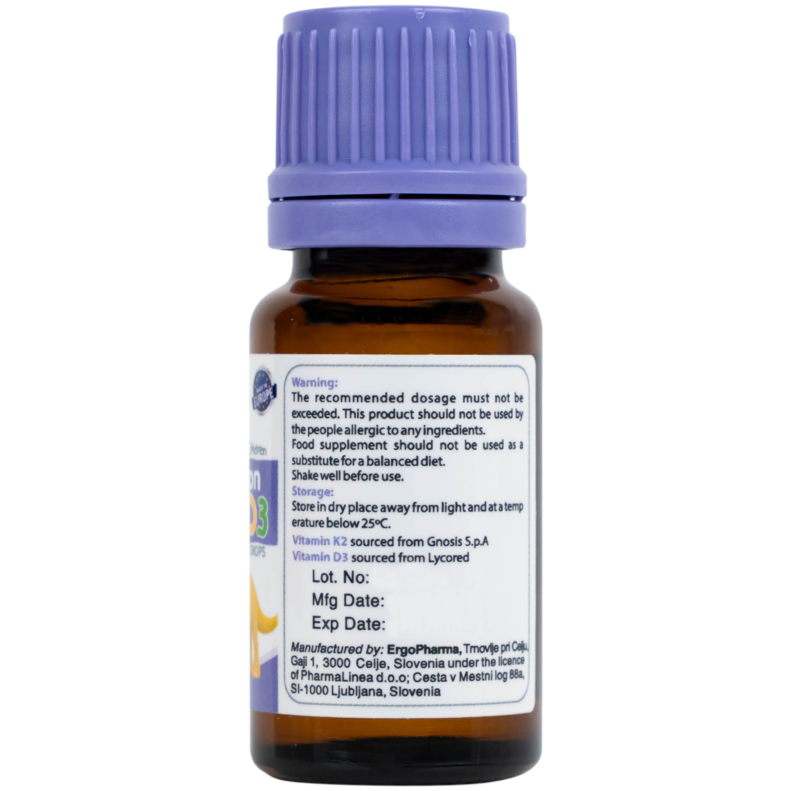 Dung dịch LineaBon K2+D3 ErgoPharm hỗ trợ bổ sung Vitamin (10ml)