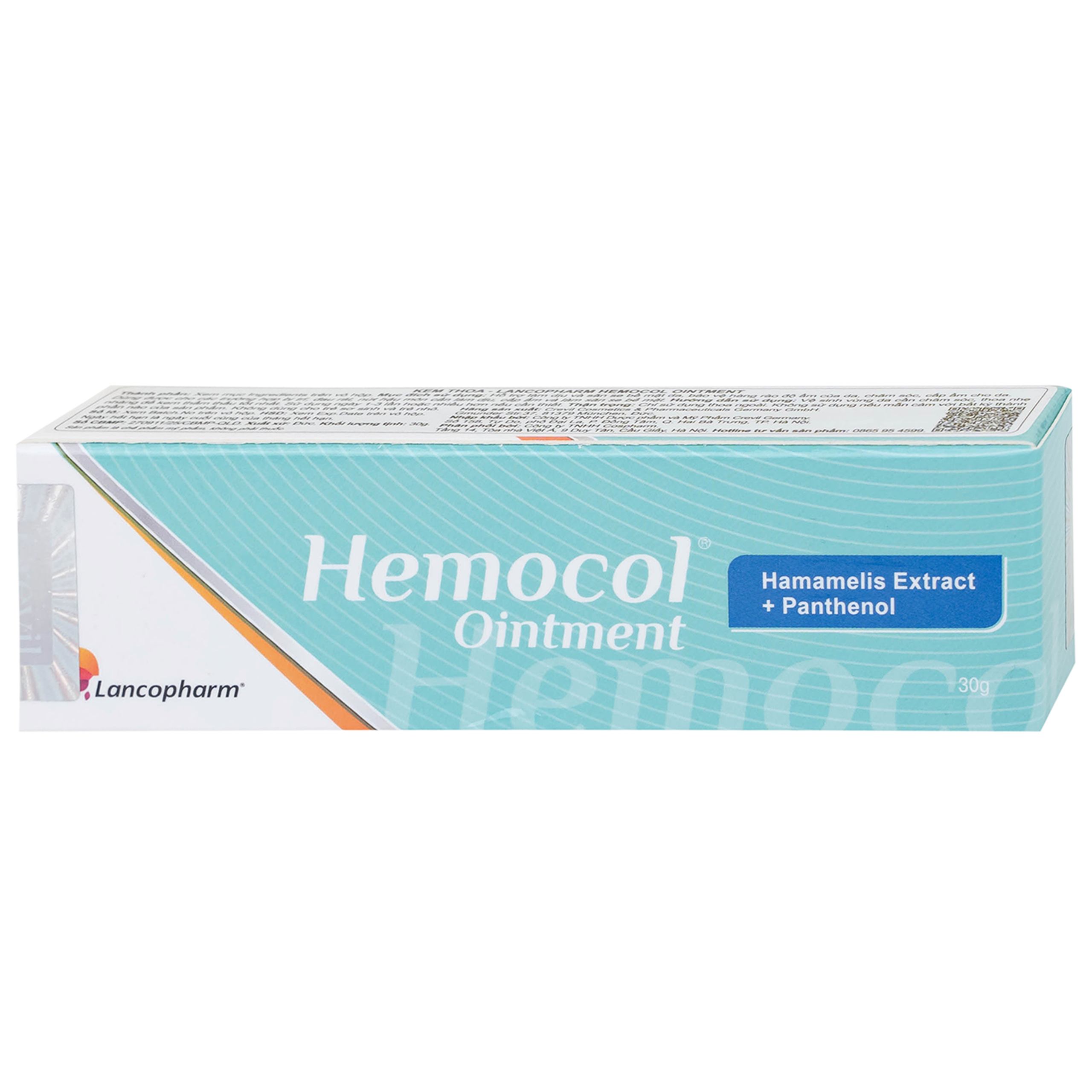 Kem bôi trĩ Hemocol Ointment Lancopharm kháng khuẩn, làm dịu (30g)