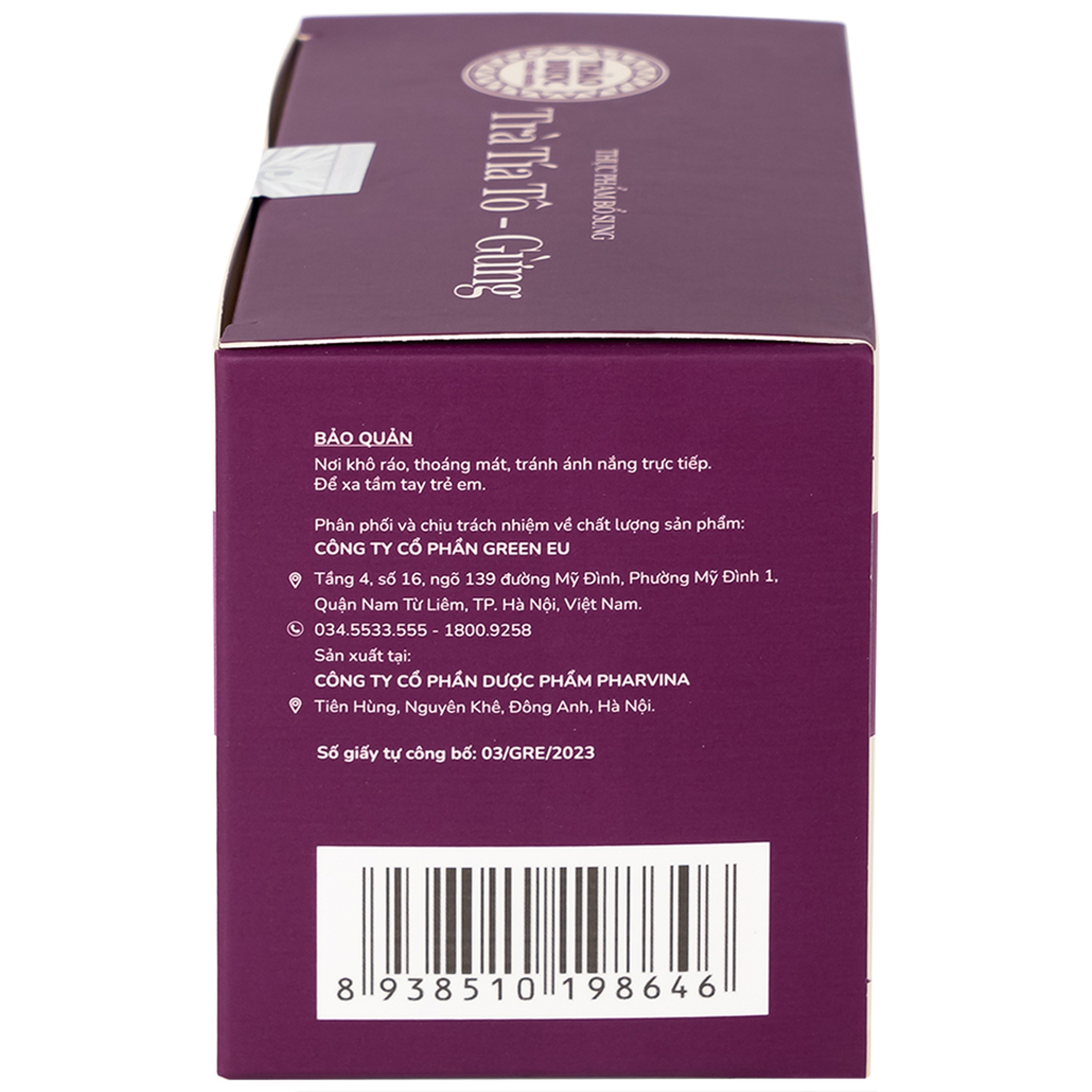 Trà Thảo Dược Tía Tô - Gừng Kami Tea (20 túi lọc x 2g)