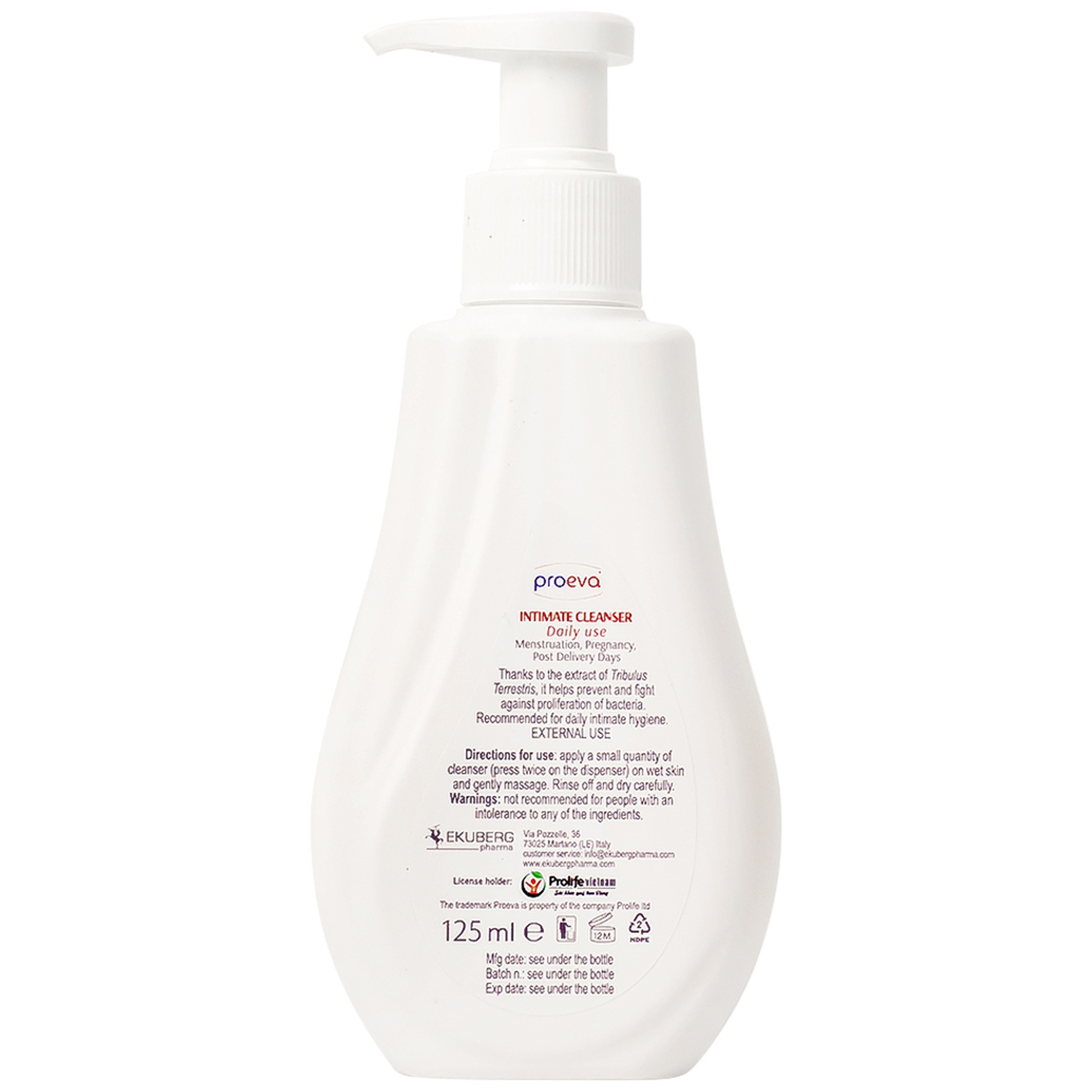Dung dịch vệ sinh phụ nữ Proeva Intimate Cleanser dịu nhẹ, an toàn cho vùng kín (125ml)