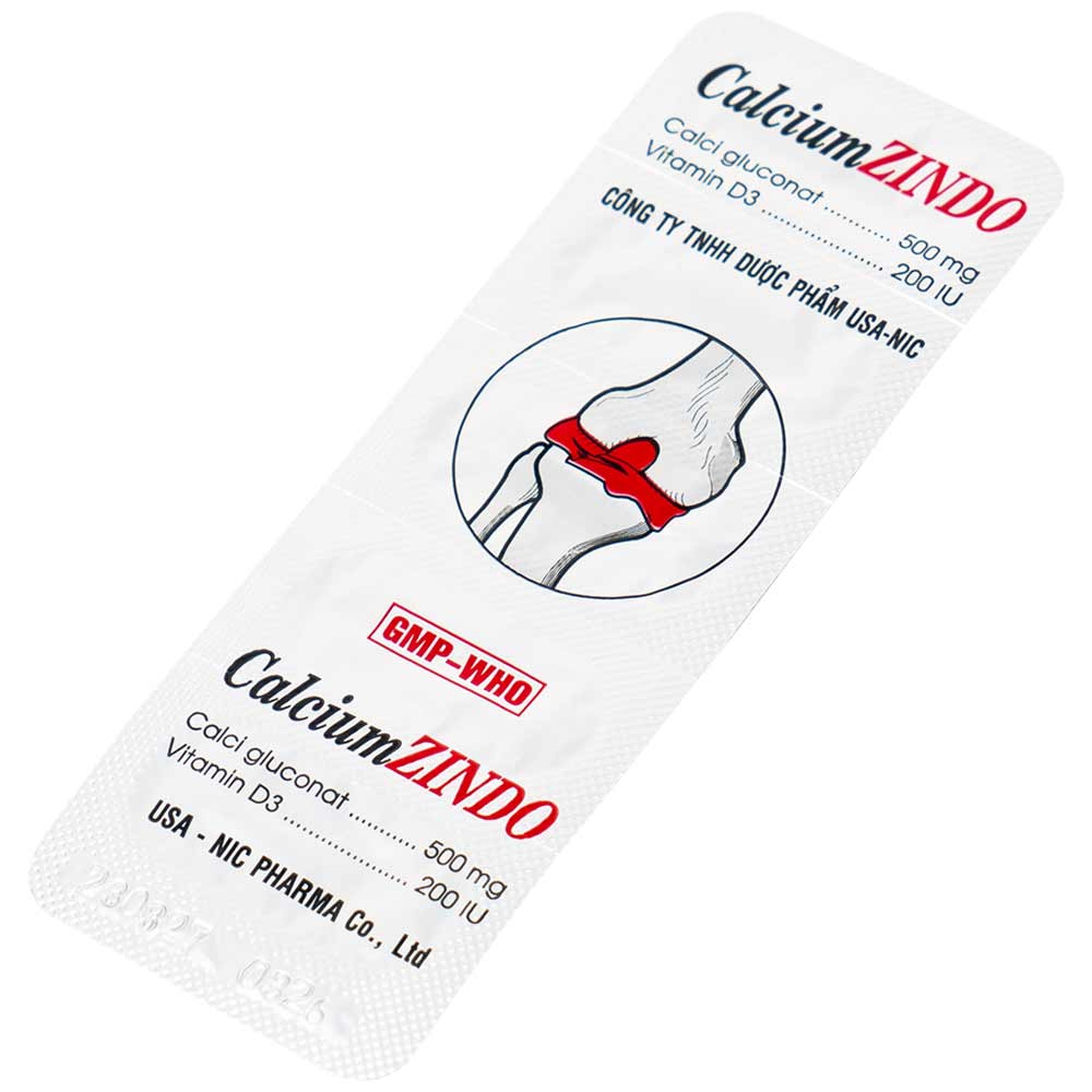 Viên nang mềm CalciumZindo USA NIC Pharma bổ sung canxi và vitamin D, phòng và điều trị loãng xương (12 vỉ x 5 viên)