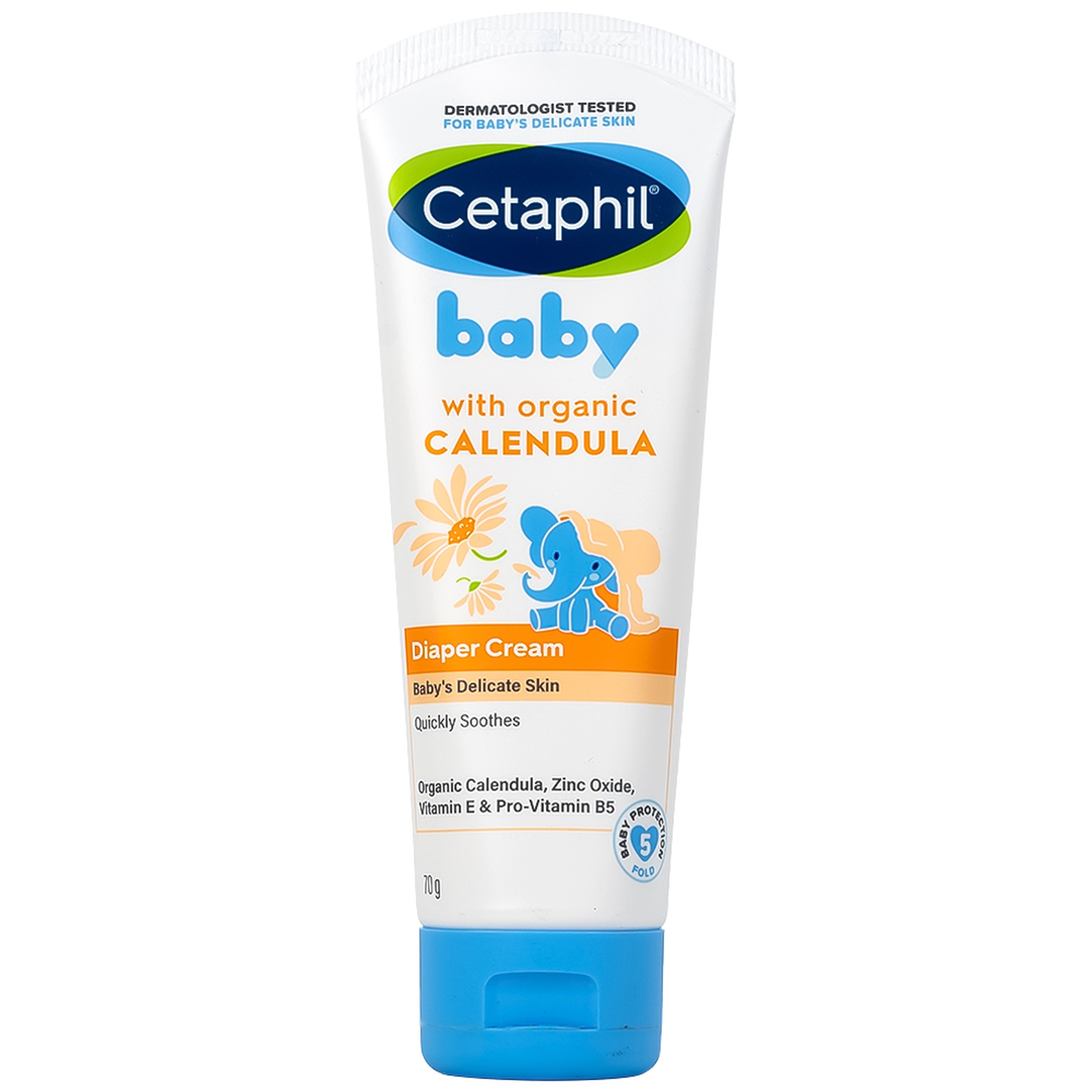 Kem bôi hăm cho bé Cetaphil Diaper Cream Calendula dịu nhẹ và phục hồi cho da (70g)