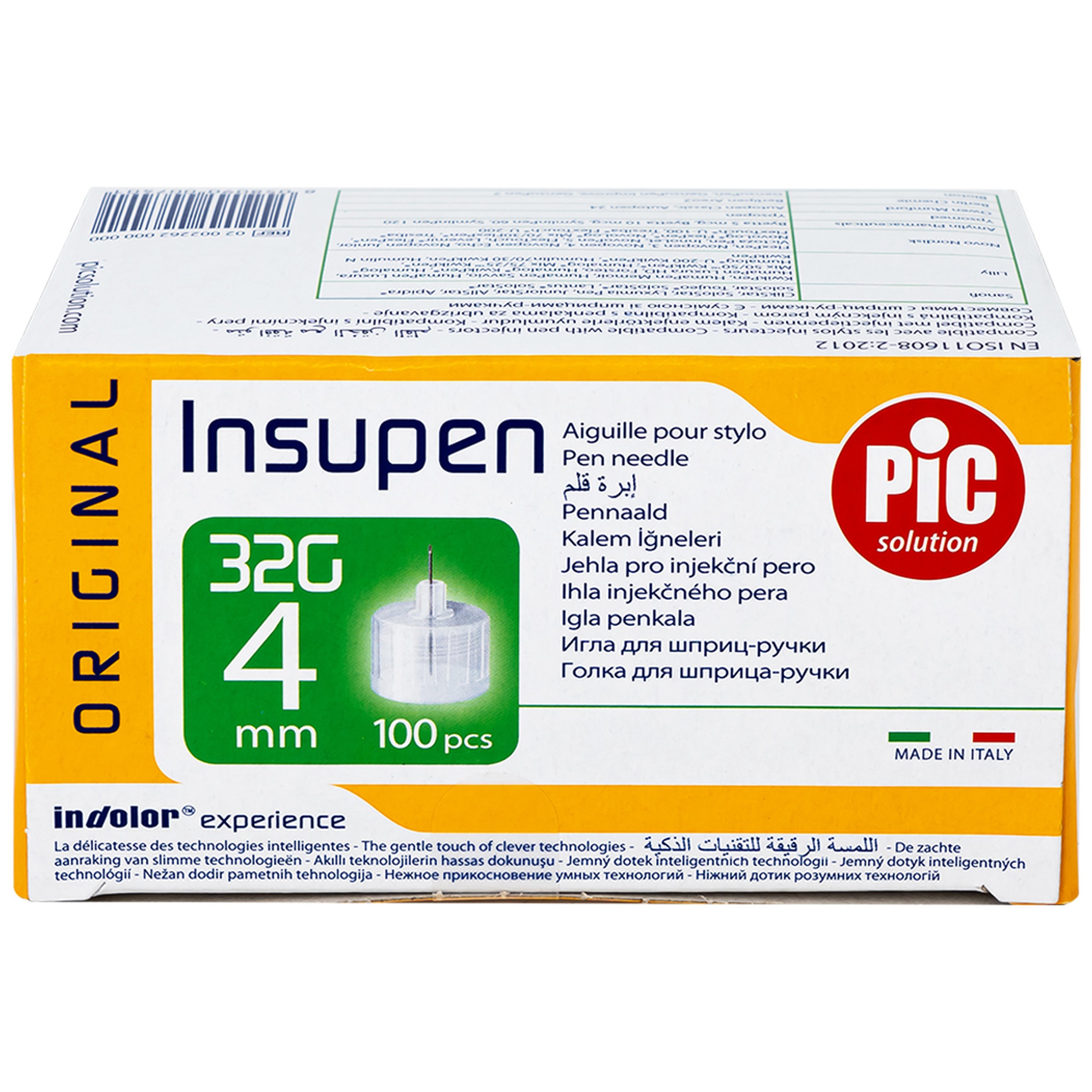 Đầu kim tiểu đường 32G x 4mm Pic insupen original (100 cái)