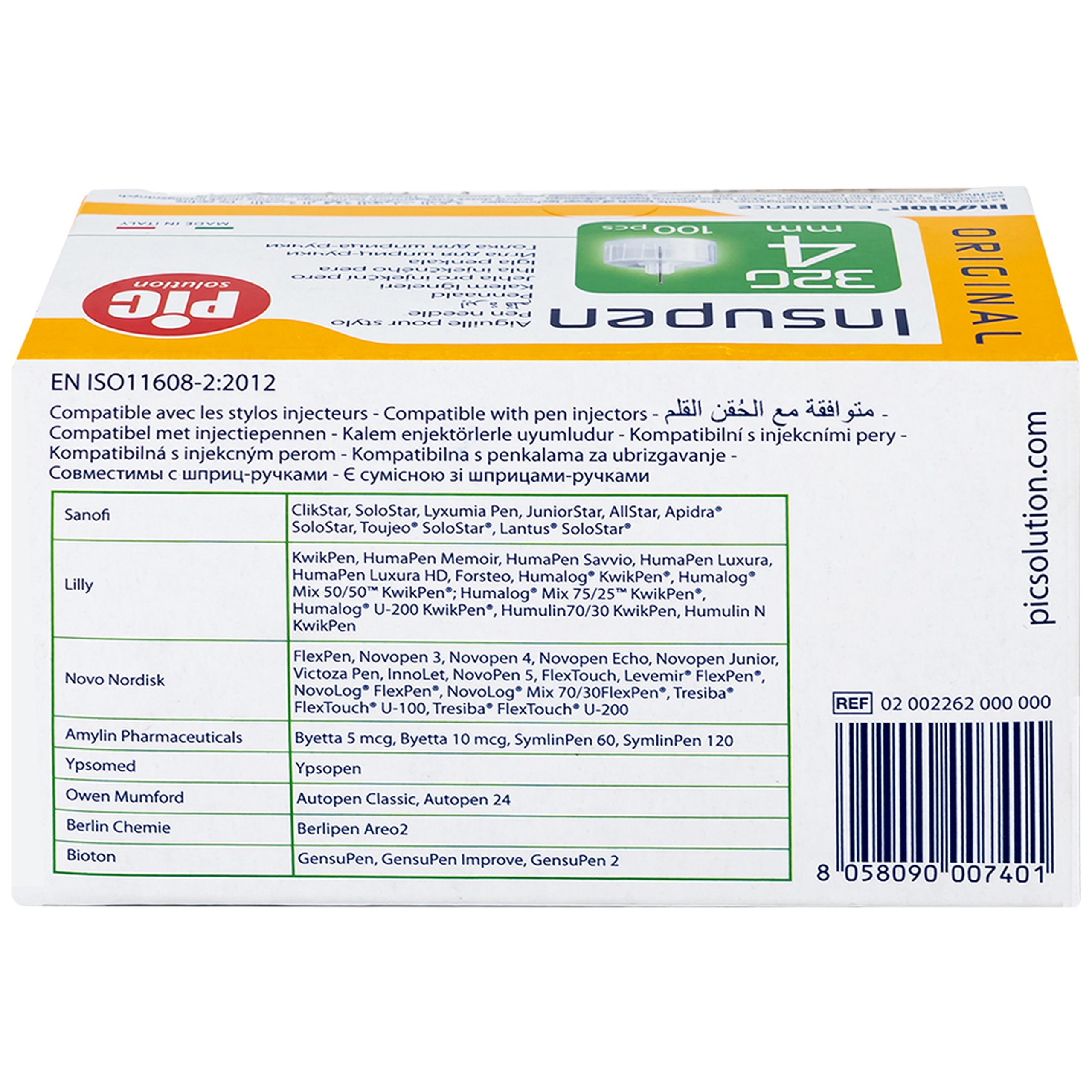 Đầu kim tiểu đường 32G x 4mm Pic insupen original (100 cái)