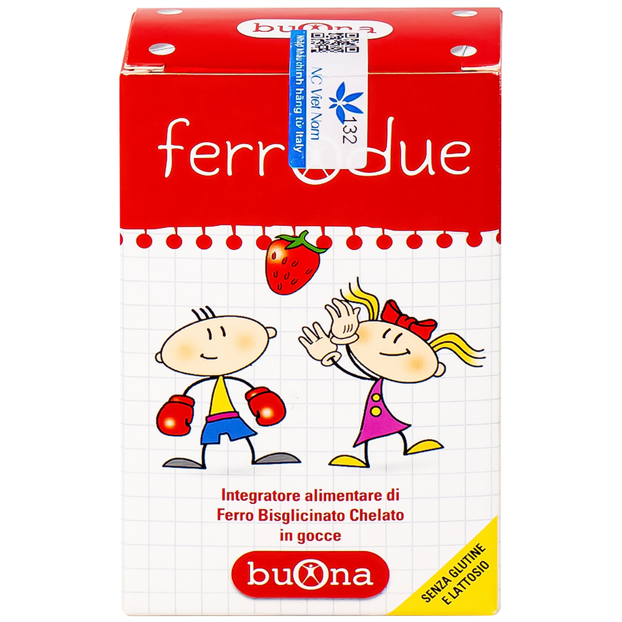 Dung dịch Ferrodue 15ml Buona bổ sung sắt cho cơ thể, giảm nguy cơ thiếu máu 