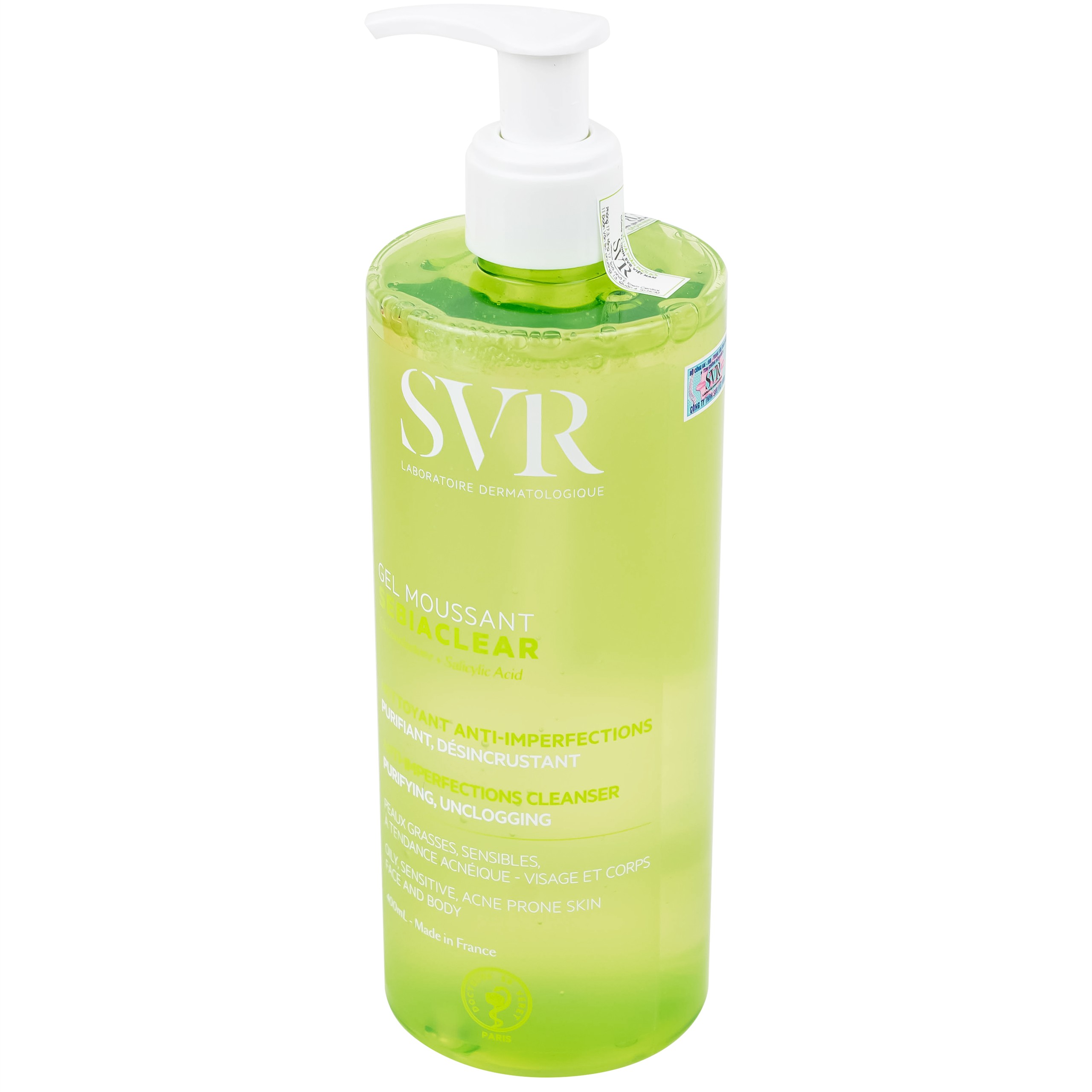 Gel rửa mặt SVR Sebiaclear Moussant làm sạch và giảm dầu cho da dầu (400ml)