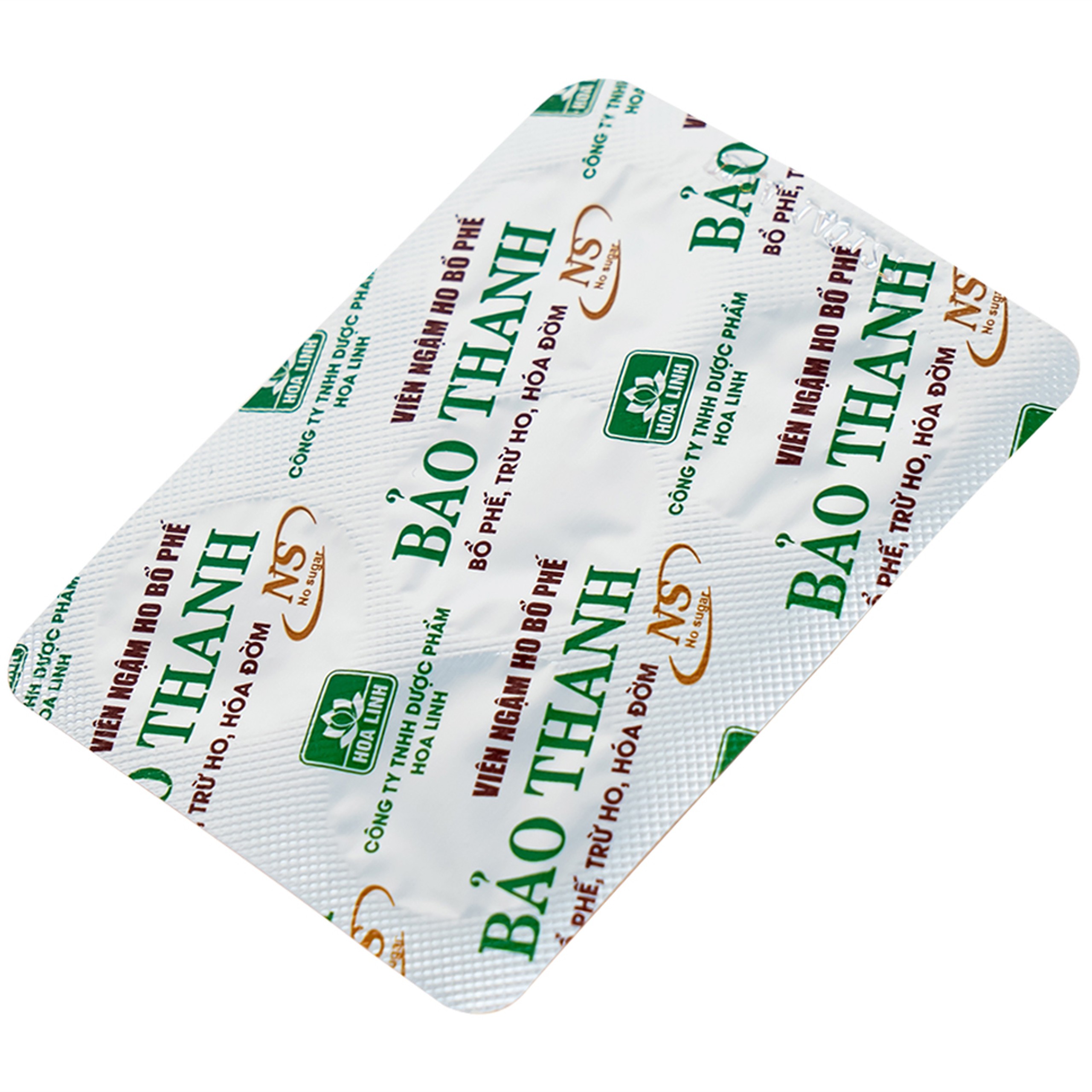 Viên ngậm ho bổ phế Bảo Thanh không đường dùng giảm các chứng ho do cảm lạnh, nhiễm lạnh (20 vỉ x 5 viên)