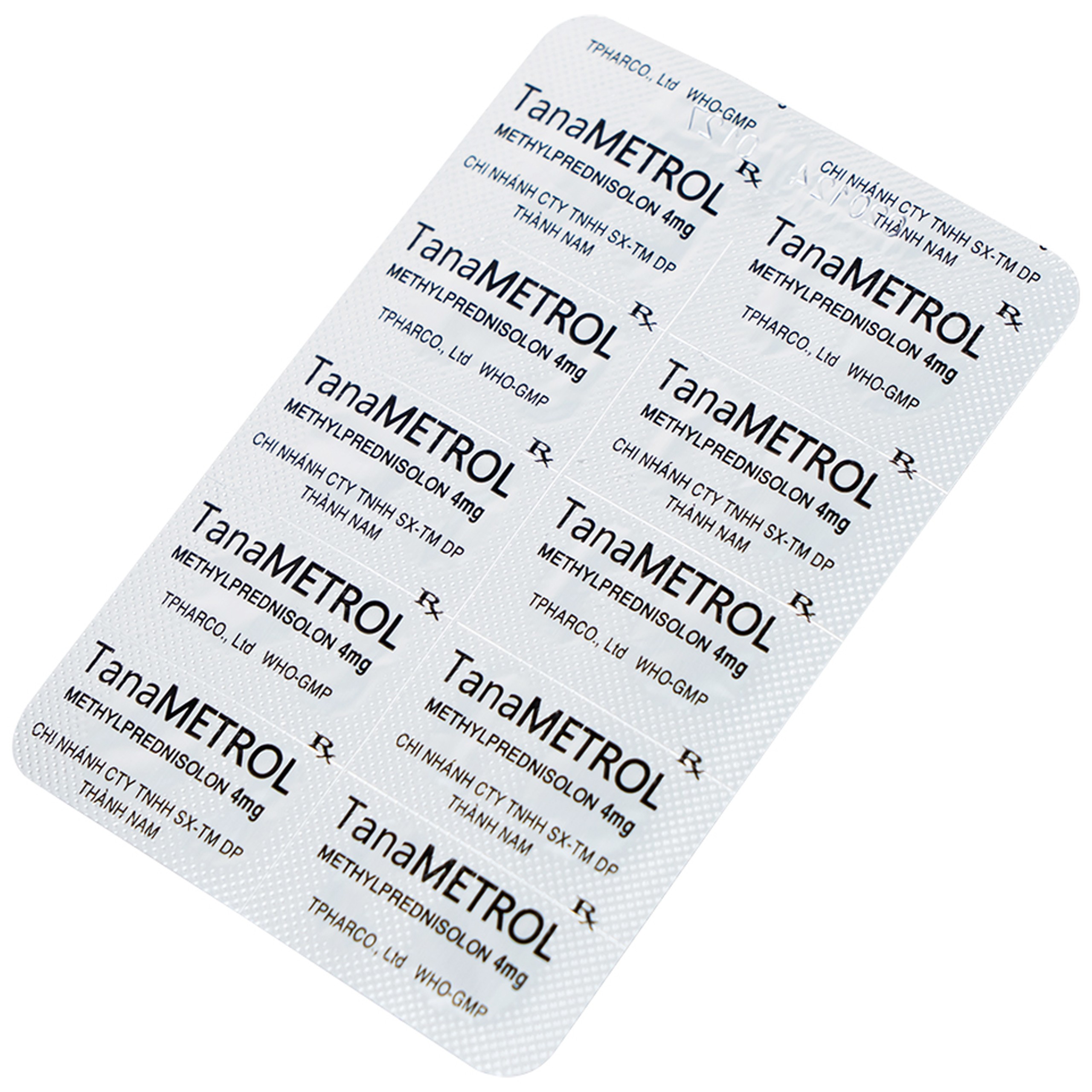 Viên nén TanaMetrol 4mg Thành Nam chống viêm và điều trị viêm khớp dạng thấp, lupus ban đỏ (3 vỉ x 10 viên)