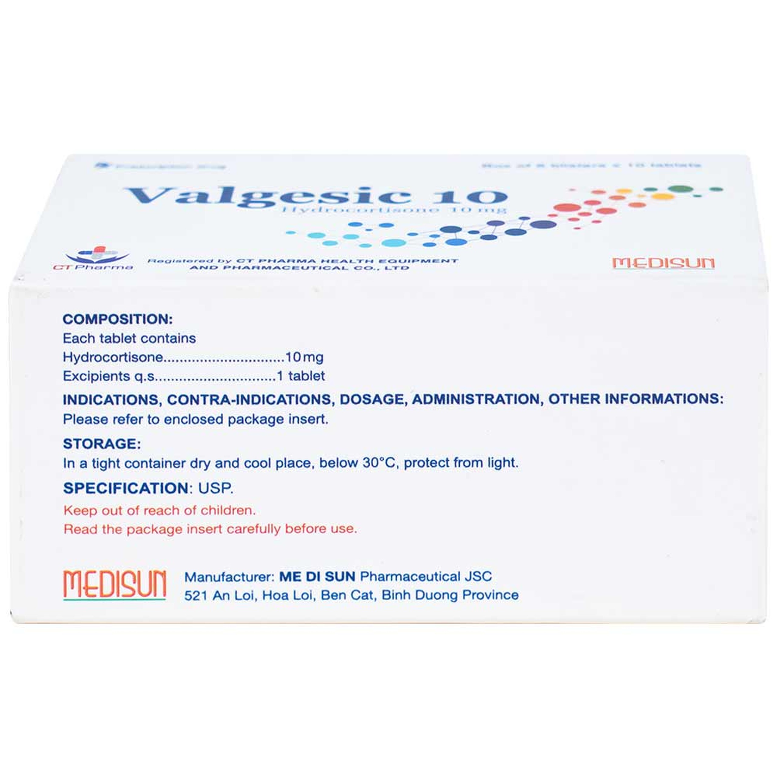 Thuốc Valgesic 10 CT Pharma liệu pháp thay thế tăng sản lượng thận ở trẻ (6 vỉ x 10 viên)