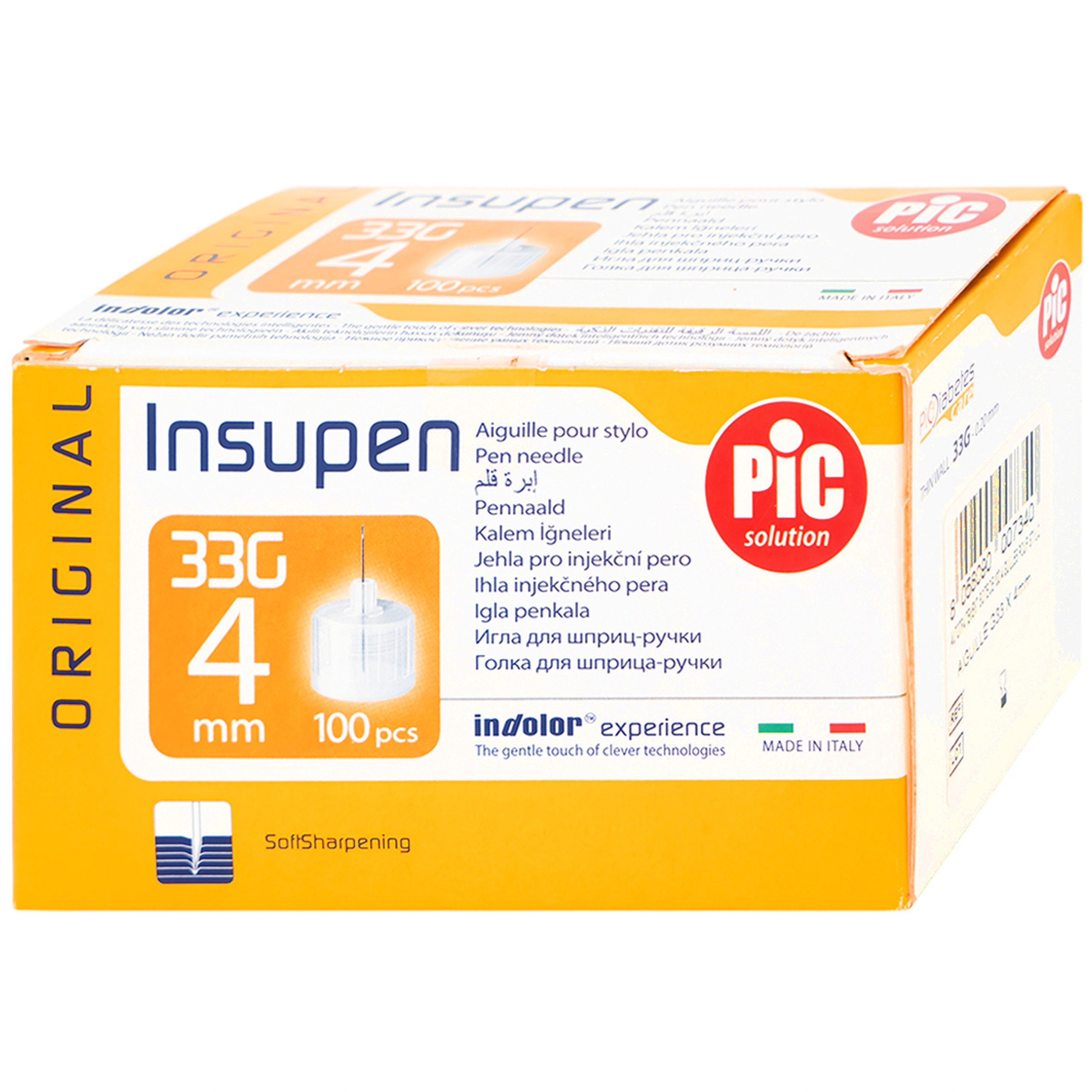 Đầu kim tiểu đường 33G x 4mm Pic insupen original (100 cái)