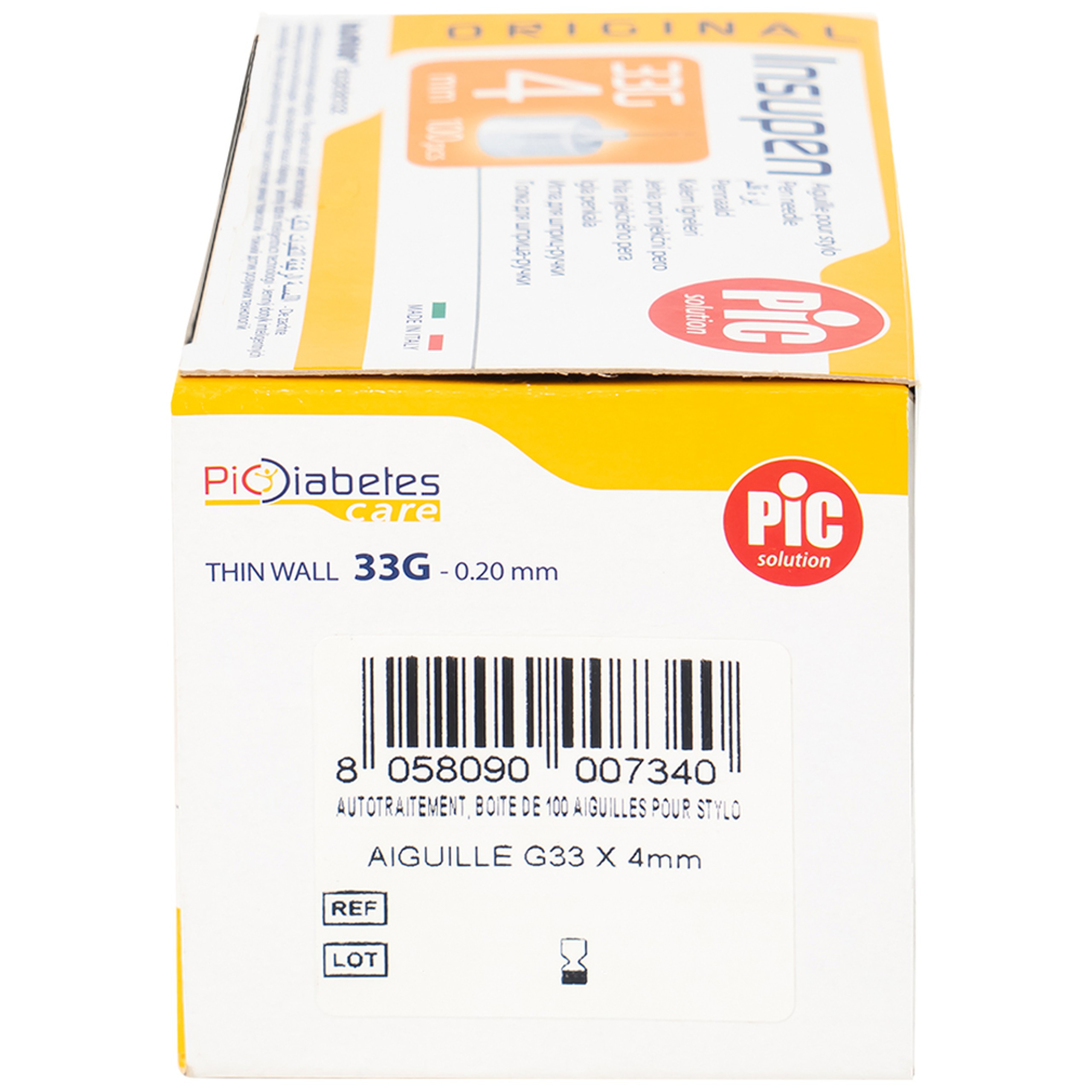 Đầu kim tiểu đường 33G x 4mm Pic insupen original (100 cái)