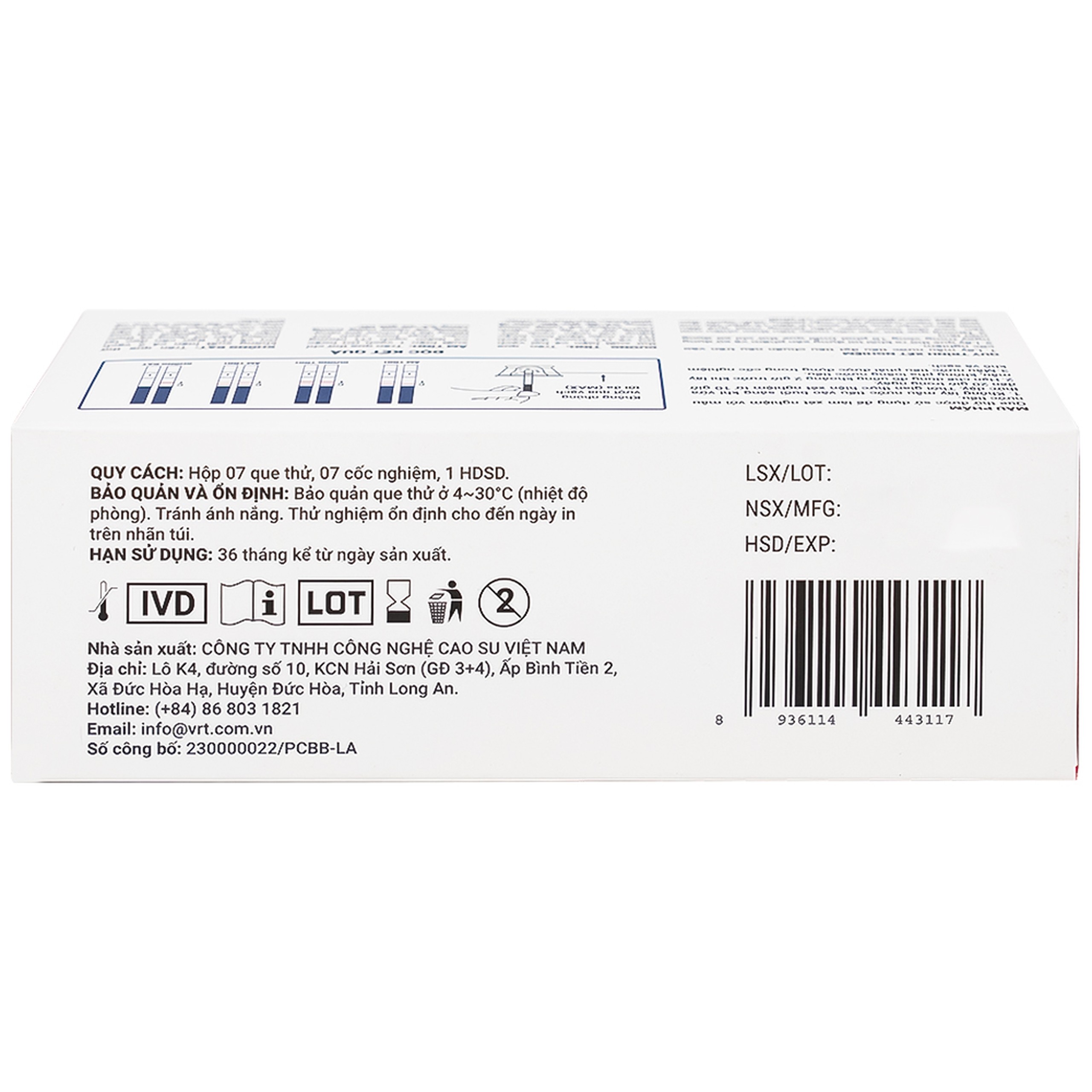 Que thử rụng trứng Safefit test (7 cái) dùng xác định ngày rụng trứng nhanh chóng, đơn giản