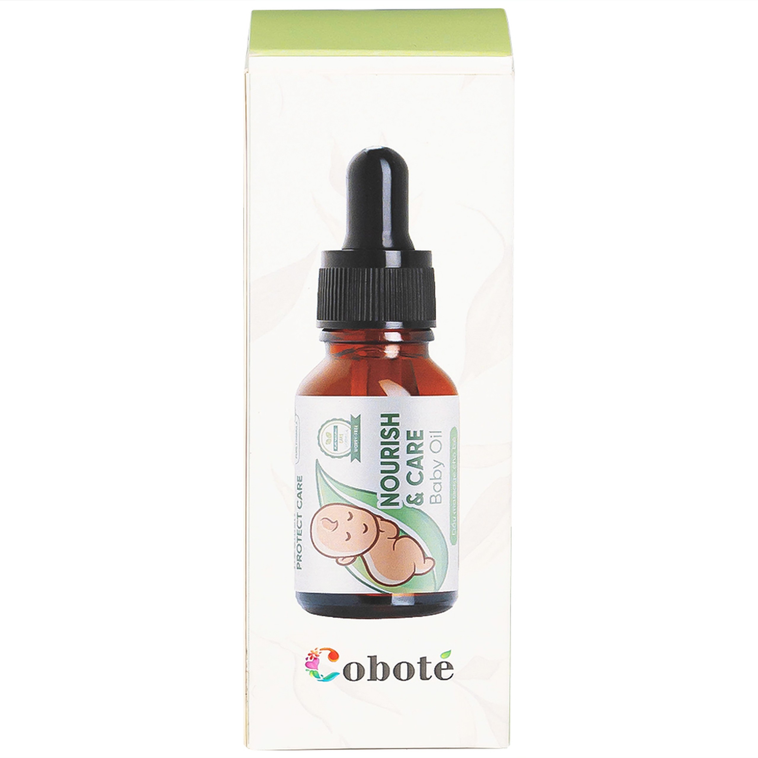 Dầu massage cho bé Nourish & Care Baby Oil Cobote dưỡng ẩm, làm dịu vết côn trùng cắn (50ml)