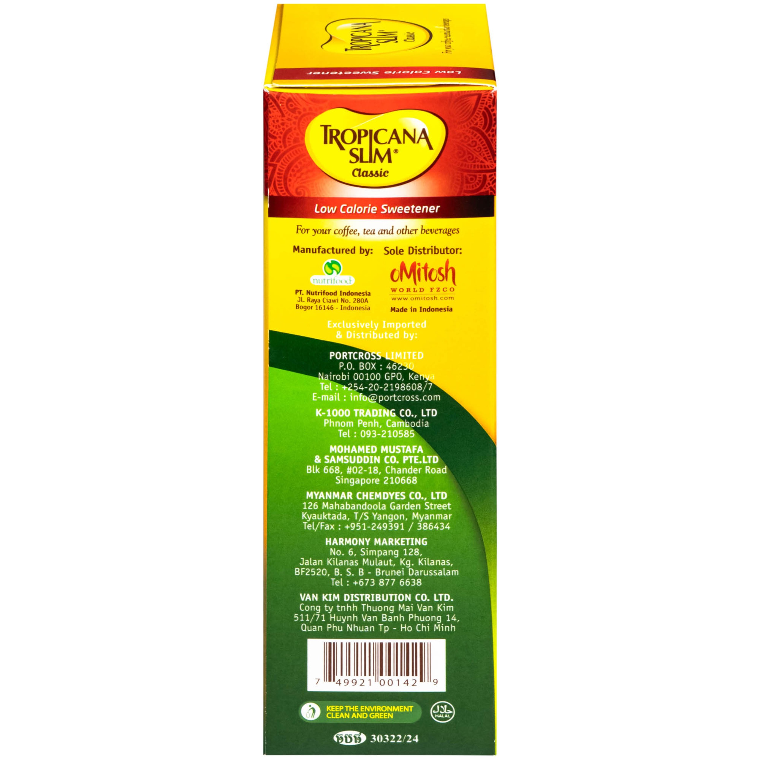 Đường Ăn Kiêng Tropicana Slim Classic (50 gói x 2g)