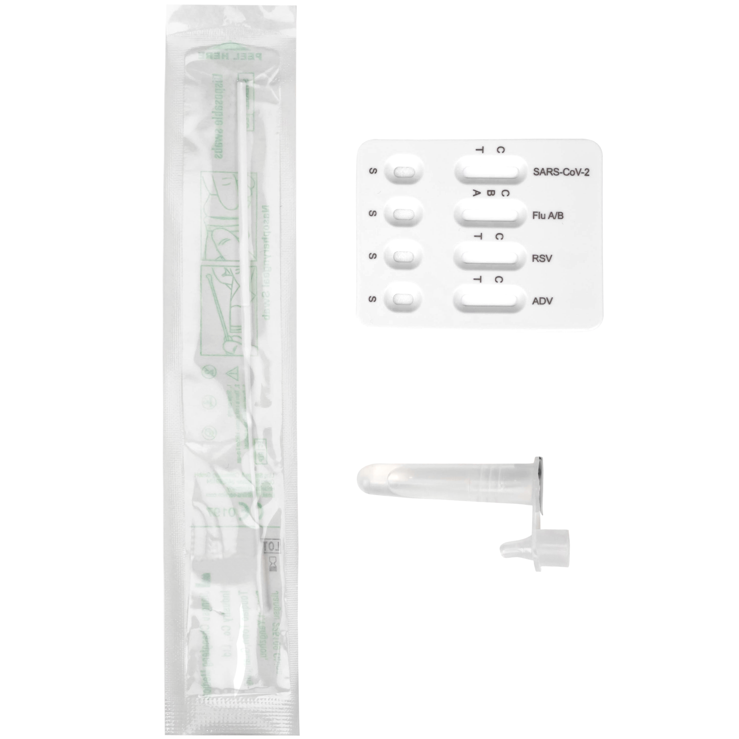 Kit test cúm A/B, Covid, RSV, ADV Flowflex (20 kít)