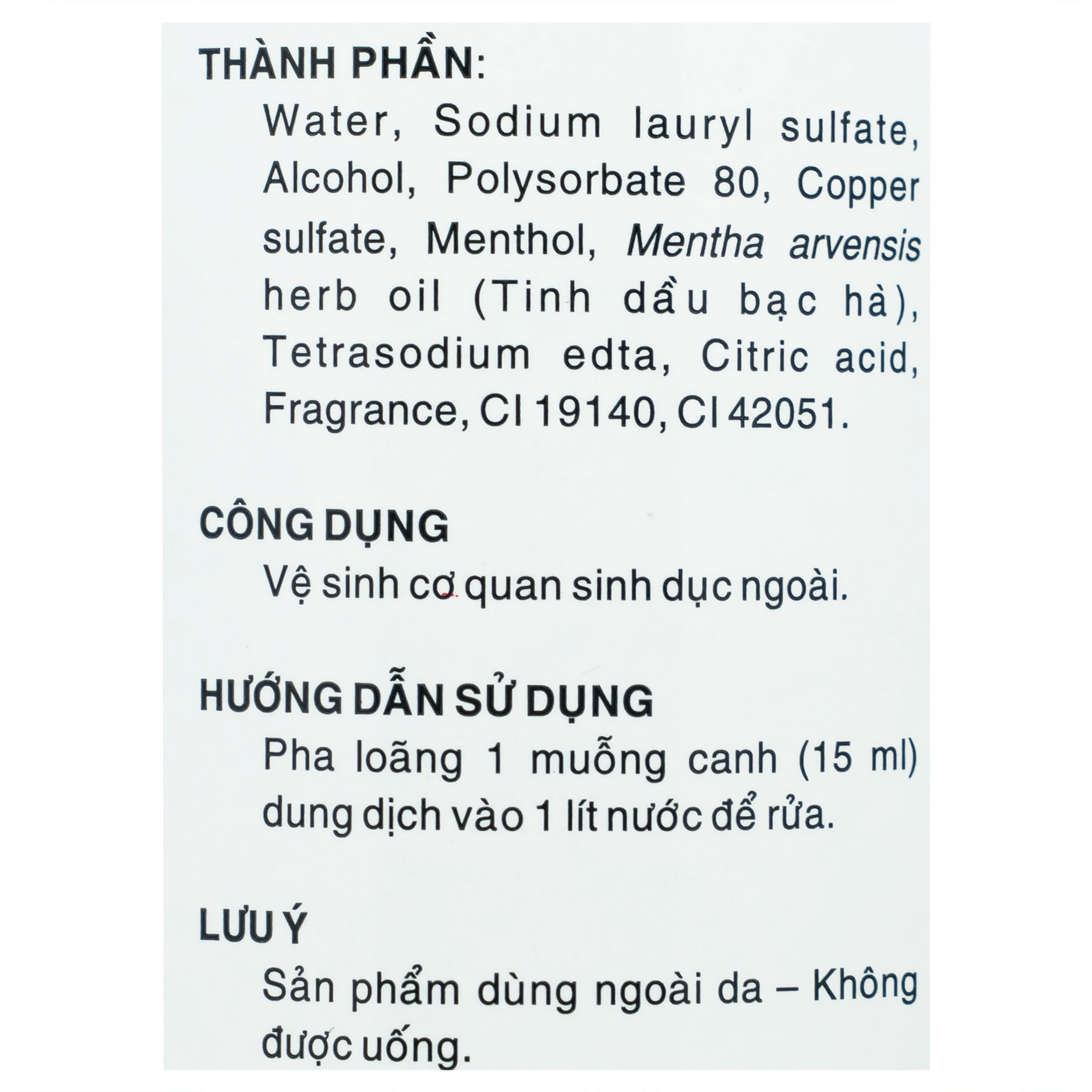 Dung dịch vệ sinh phụ nữ Gynofar sạch khuẩn, giữ cân bằng pH da (500ml)