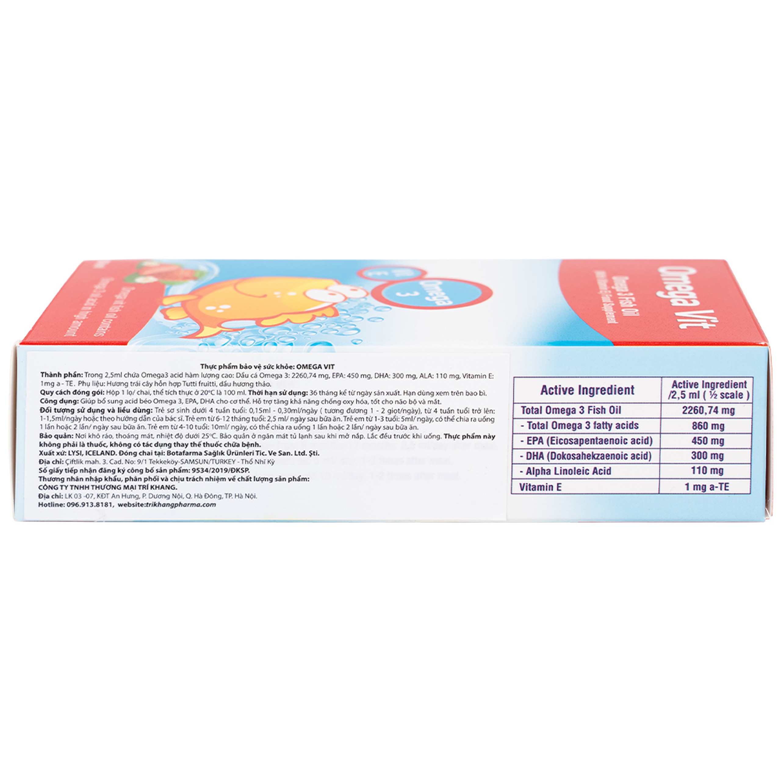 Siro bổ não Omega Vit Botafarma (100ml)