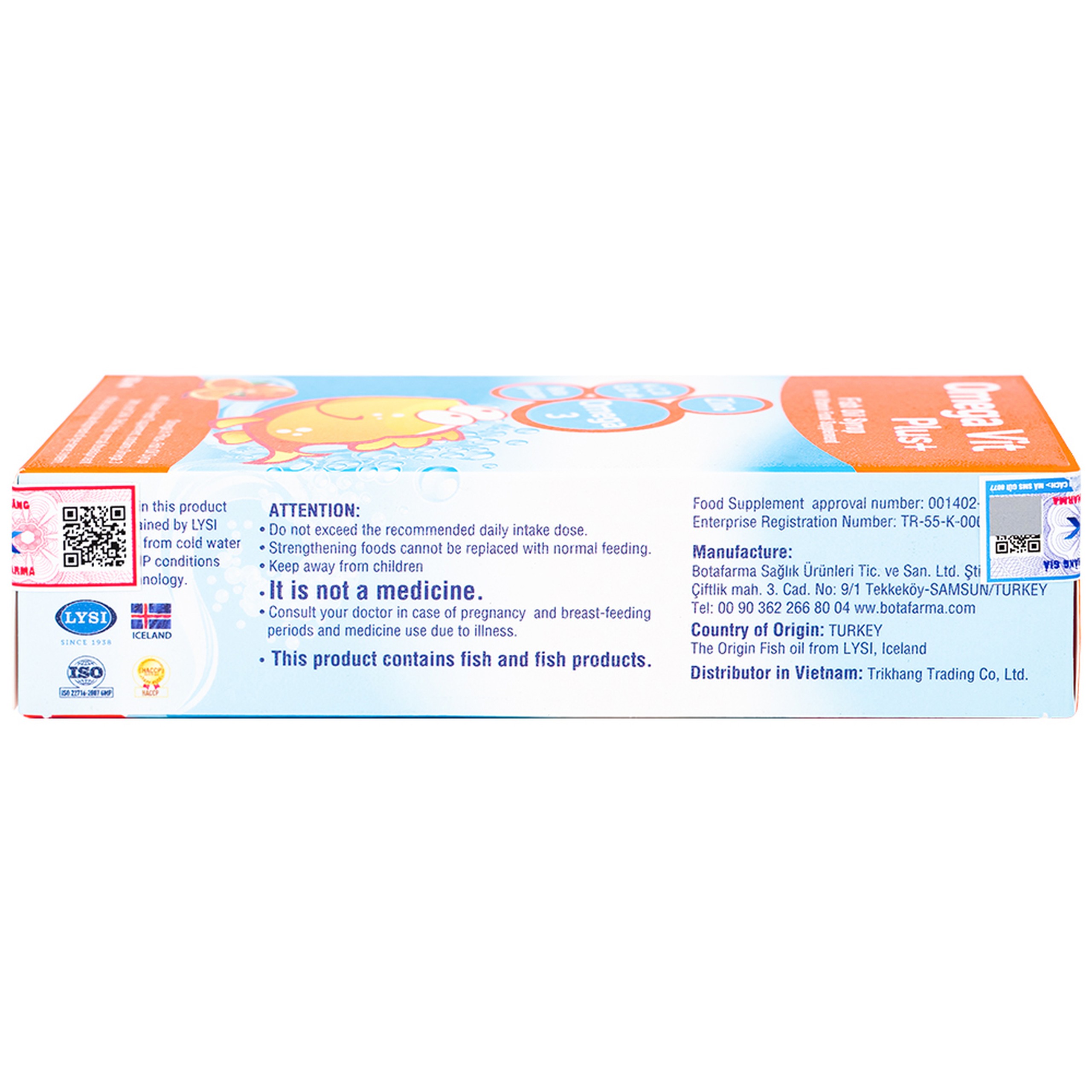 Siro Omega Vit Plus+ Botafarma hỗ trợ tăng khả năng chống oxy hóa, tốt cho não bộ và mắt (100ml)