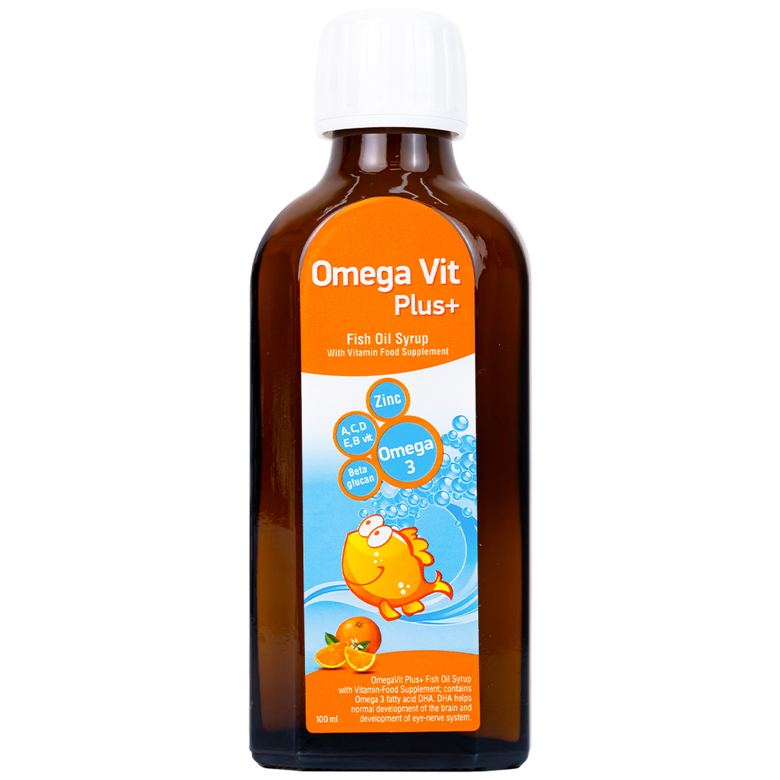 Siro Omega Vit Plus+ Botafarma hỗ trợ tăng khả năng chống oxy hóa, tốt cho não bộ và mắt (100ml)