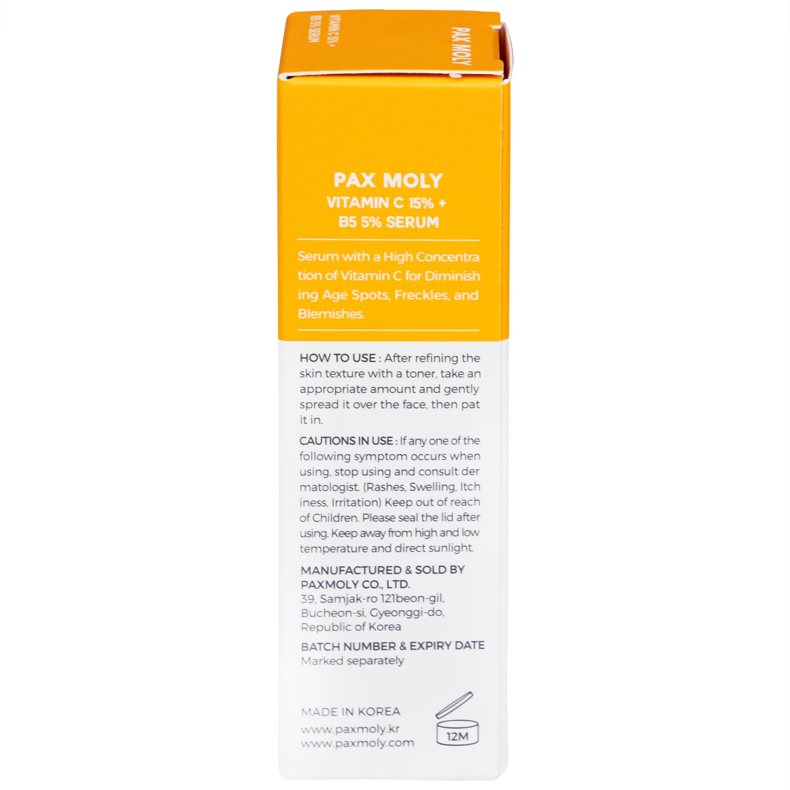 Tinh chất dưỡng ẩm, sáng da Pax Moly Blemish Care (orange) 30ml