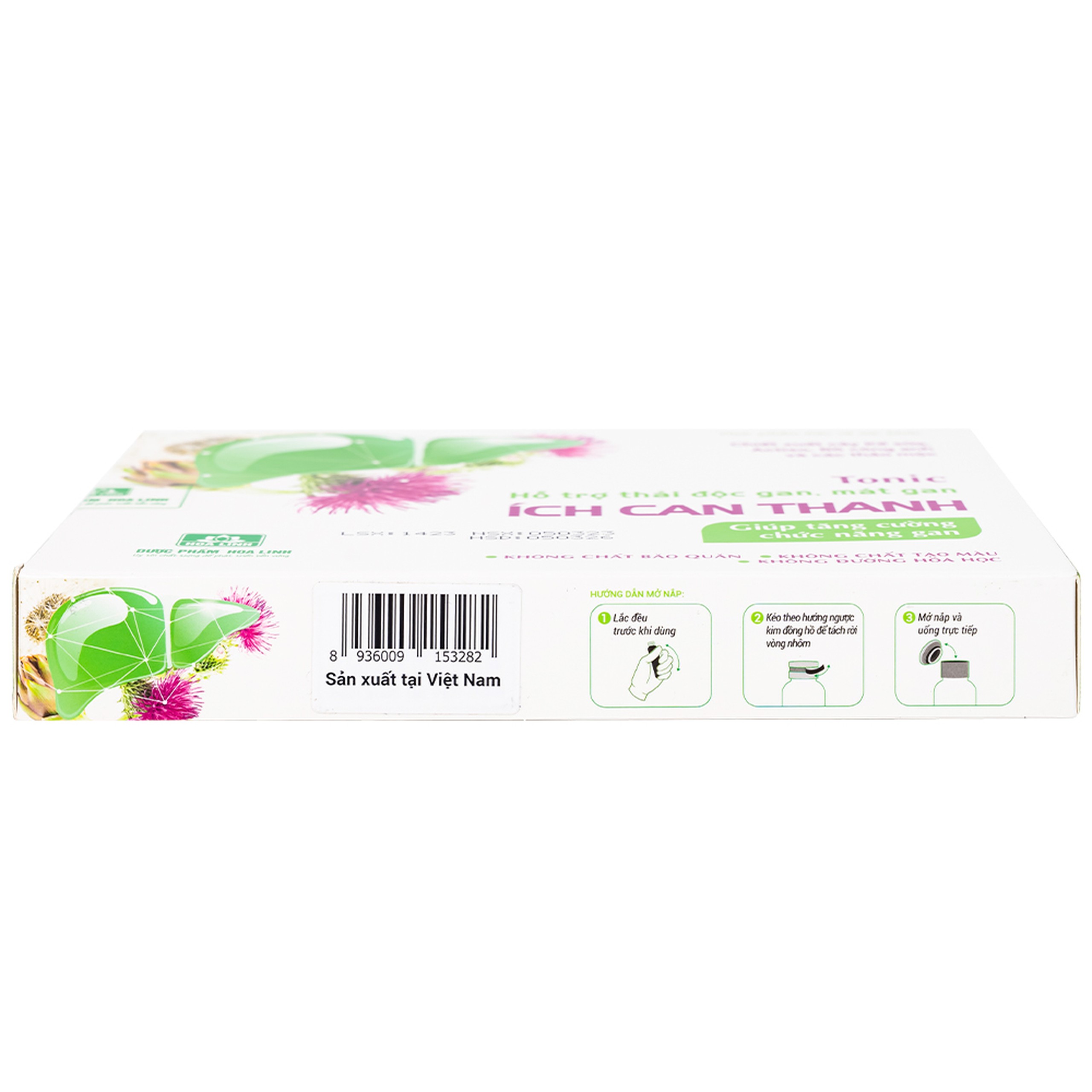 Thực phẩm bảo vệ sức khỏe Ích Can Thanh Hoa Linh hỗ trợ thải độc gan, tăng cường chức năng gan (6 lọ x 10ml)