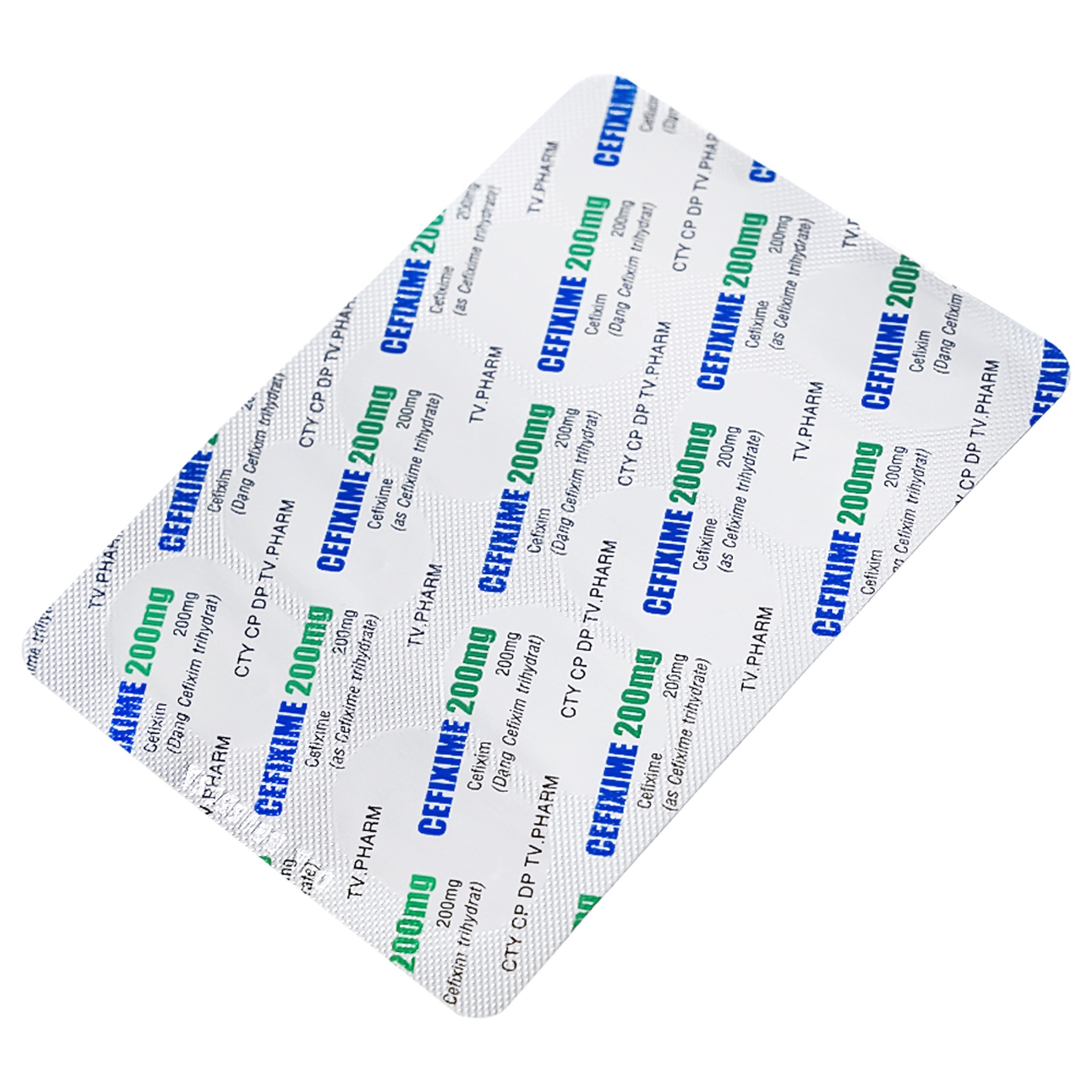 Thuốc Cefixime 200mg Tv.Pharma điều trị các bệnh nhiễm khuẩn đường niệu, viêm thận (2 vỉ x 10 viên)