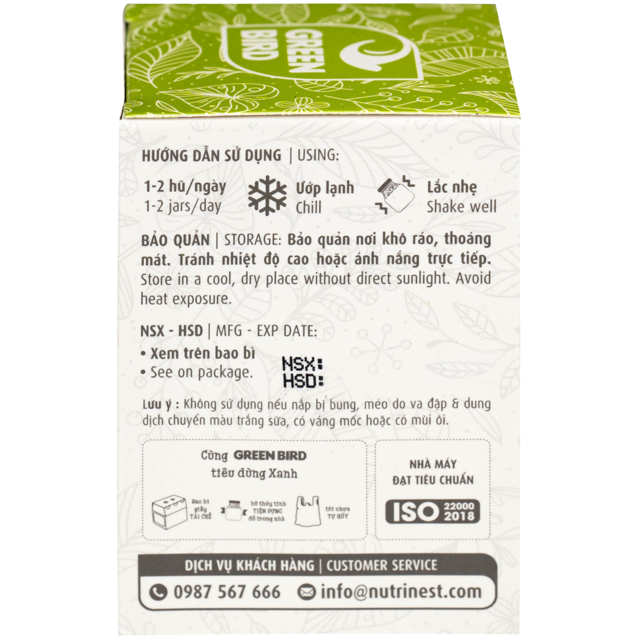 Nước Yến Sào Chưng Đường Phèn Greenbird (hũ 72g)