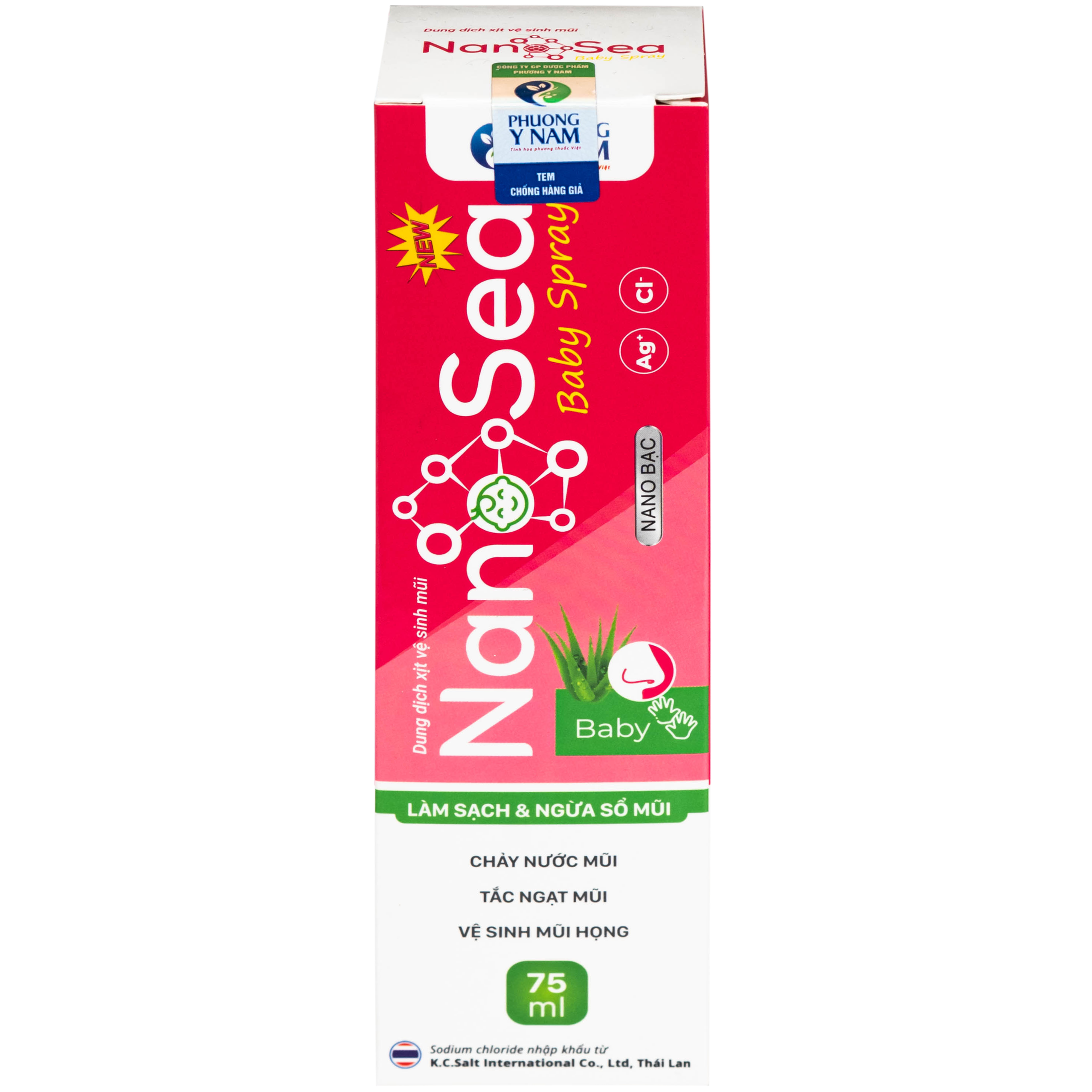 Xịt mũi muối biển Nano Sea Baby Spray trẻ em 75ml giúp làm sạch, ngừa sổ mũi