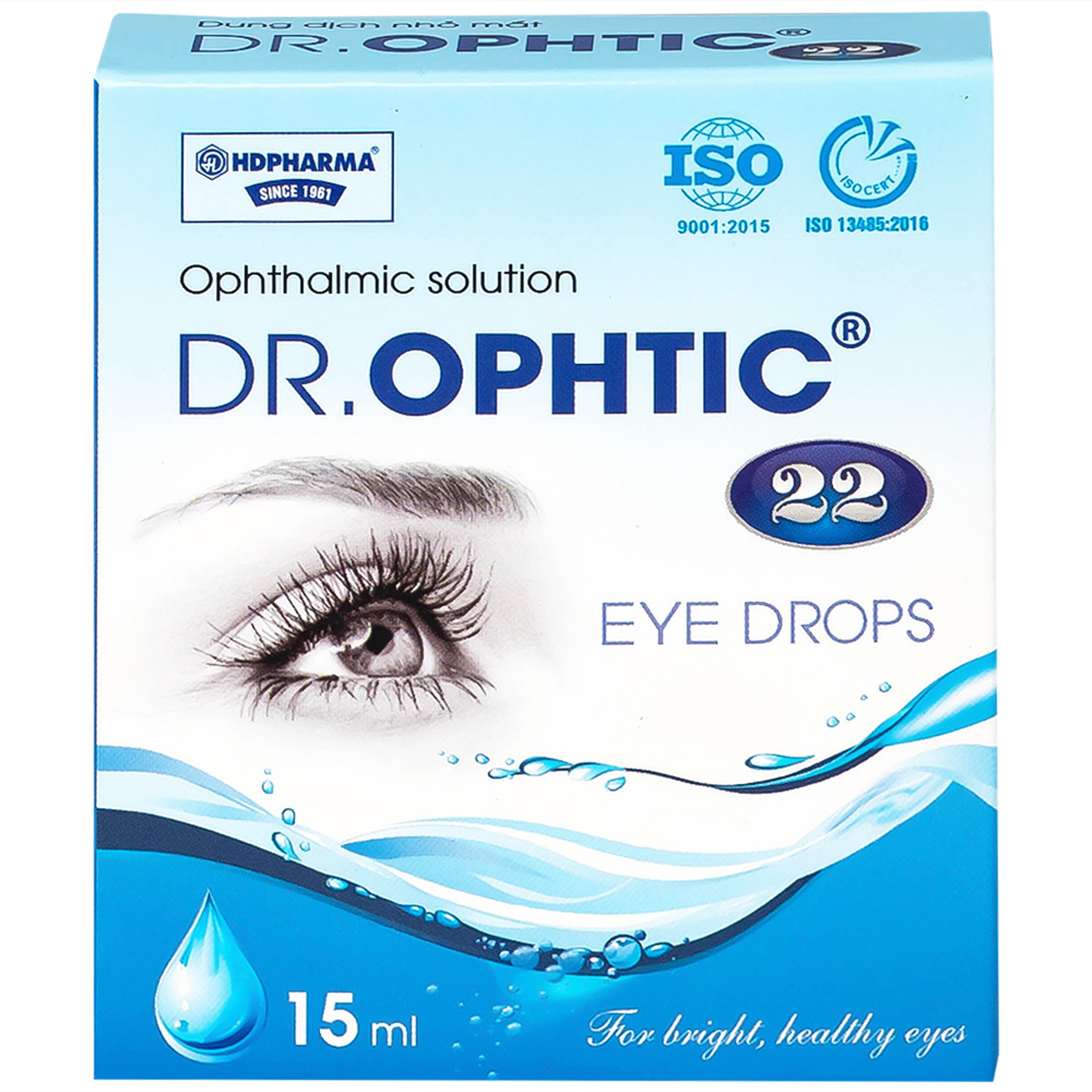 Nhỏ mắt Dr.Ophtic 22 HD Pharma 15ml giúp giảm mỏi mắt, ngứa mắt, khô rát mắt