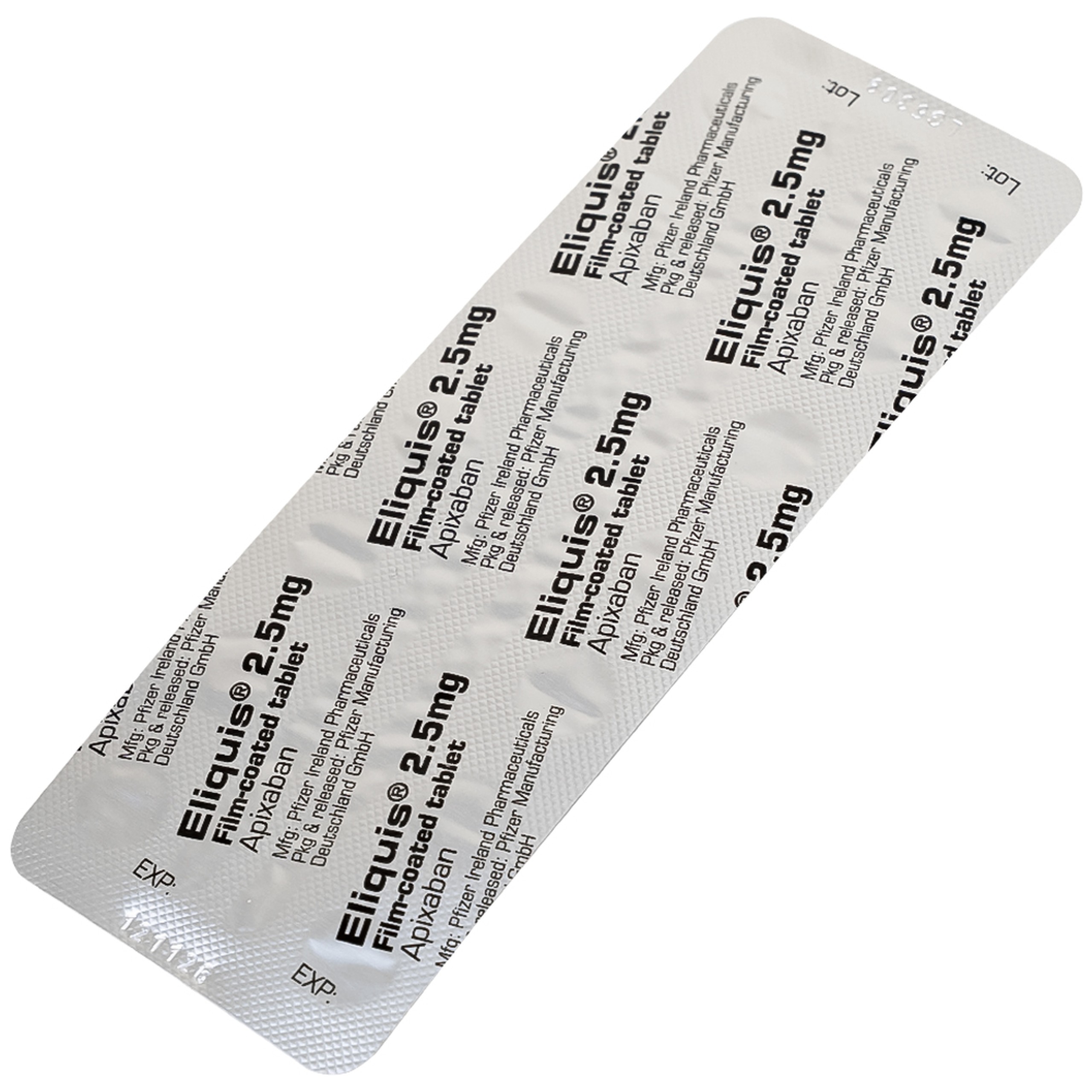 Thuốc Eliquis 2.5mg Pfizer giúp phòng ngừa biến cố thuyên tắc huyết khối tĩnh mạch (2 vỉ x 10 viên)