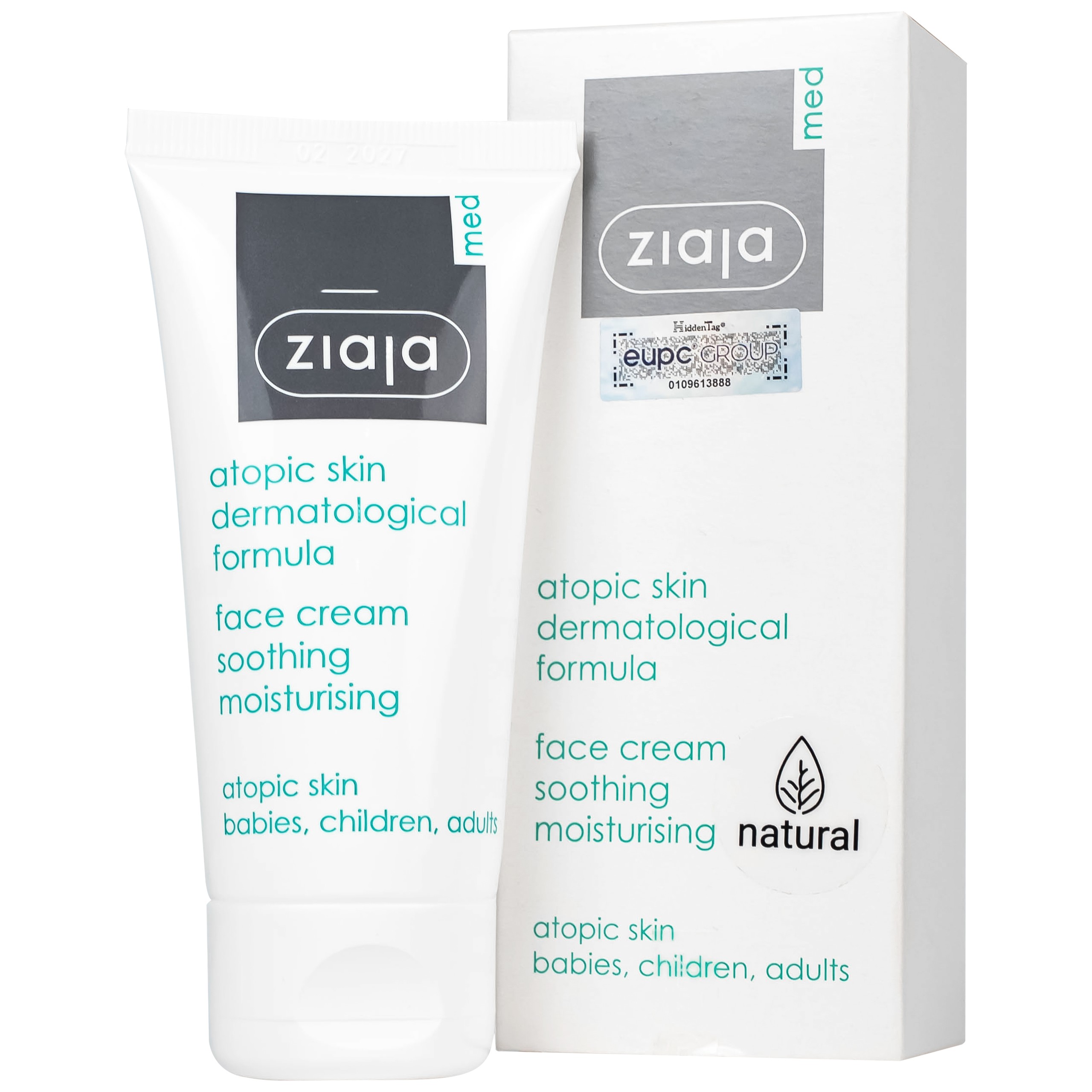 Kem dưỡng ẩm Ziaja Med Atopic Skin Dermatological Formula Face Cream Soothing Moisturising 5% Urê làm dịu da khô, kích ứng (50ml)
