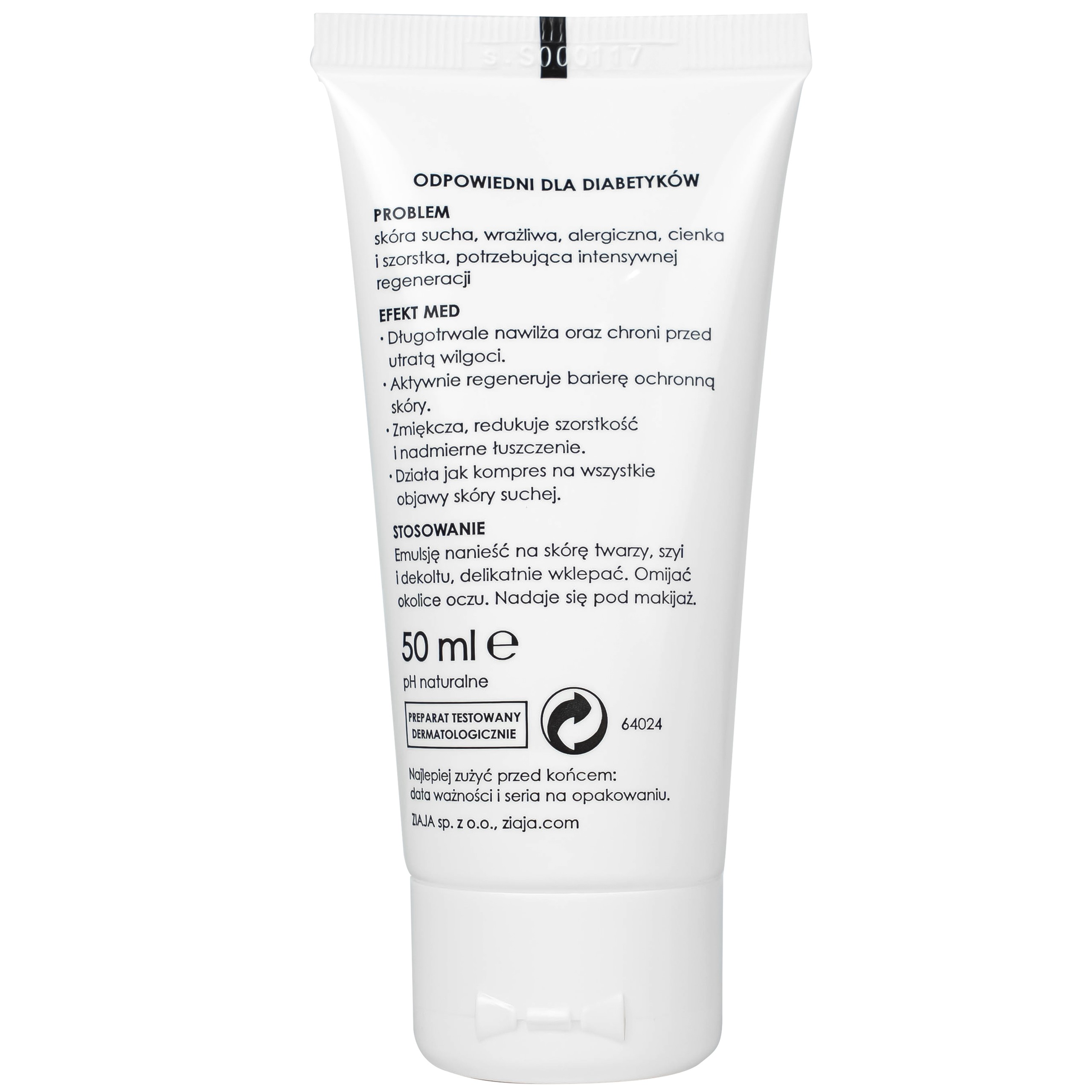 Nhũ tương bôi Ziaja Med 3% Urea mềm da, dưỡng ẩm (50ml)