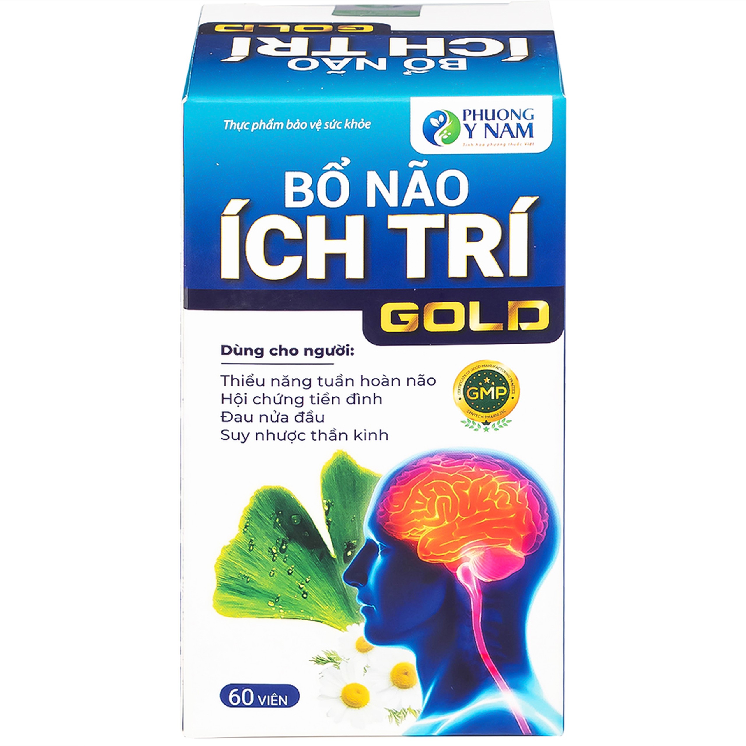 Viên uống Bổ Não Ích Trí Gold tăng cường tuần hoàn não (60 viên)