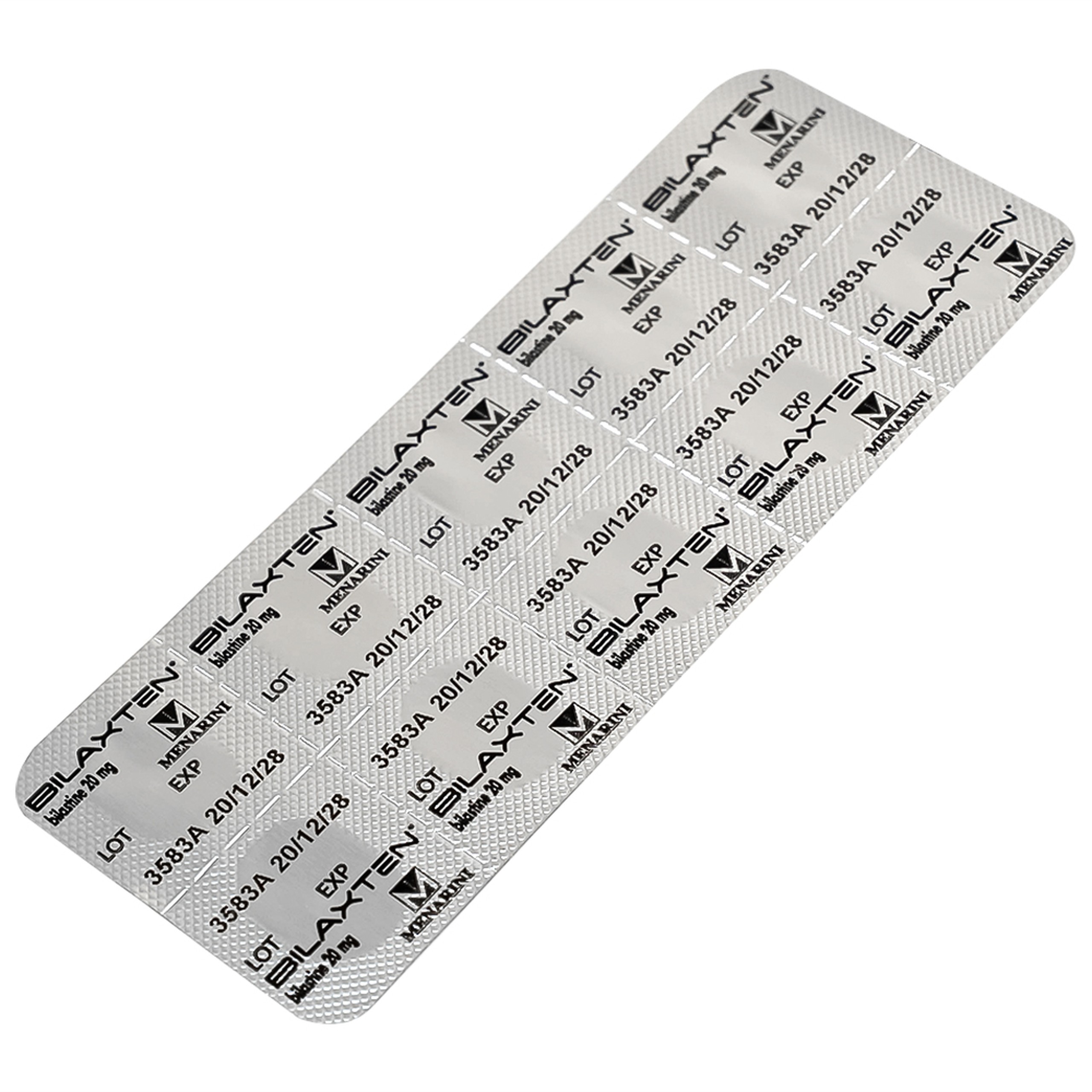 Thuốc Bilaxten 20mg Menarini điều trị viêm mũi dị ứng quanh năm hoặc theo mùa và mày đay (5 vỉ x 10 viên)