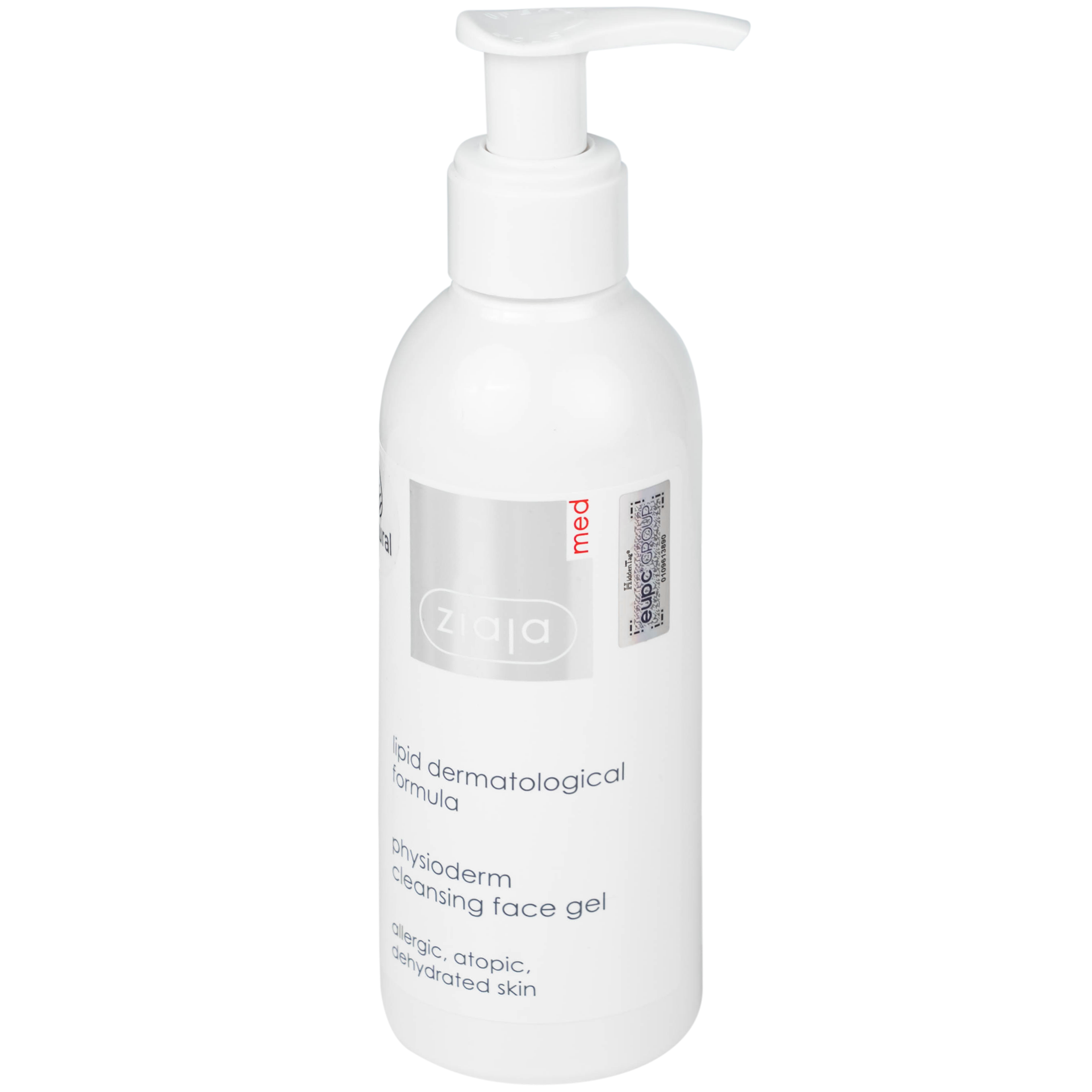 Gel rửa mặt cho da nhạy cảm Ziaja Med Lipid Dermatological Formula Physioderm Cleansing Face 200ml