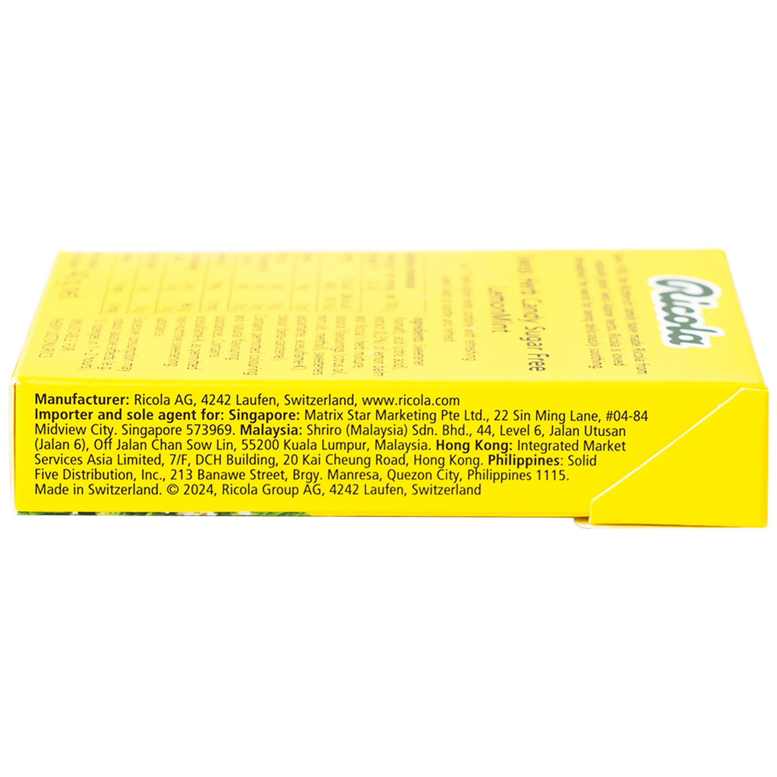 Kẹo Ngậm Ho Không Đường Chanh Bạc Hà Ricola Lemon Mint (40g)