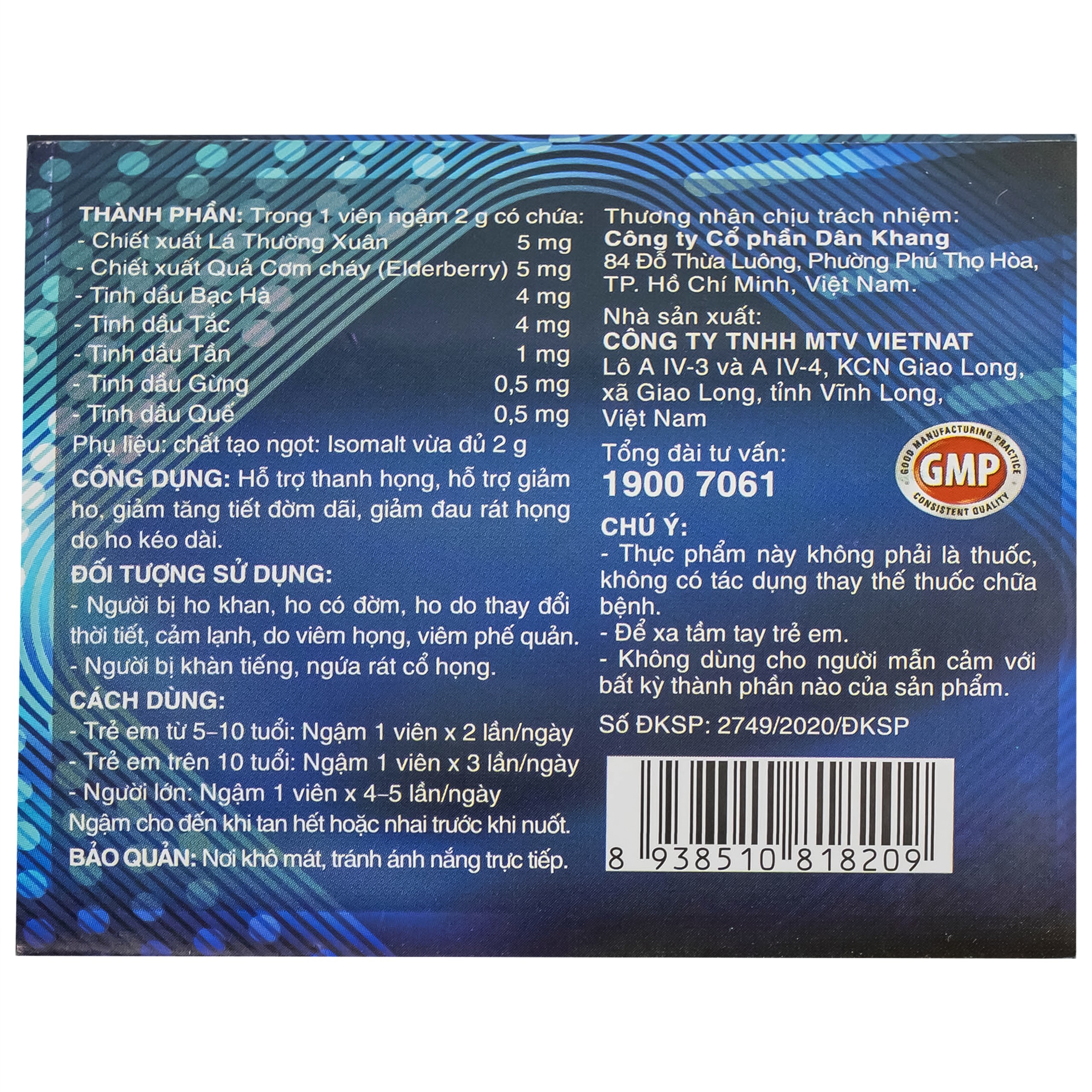 Kẹo Ngậm Ho Thanh Họng Giảm Đờm Hotexcol (10 vỉ x 4 viên)