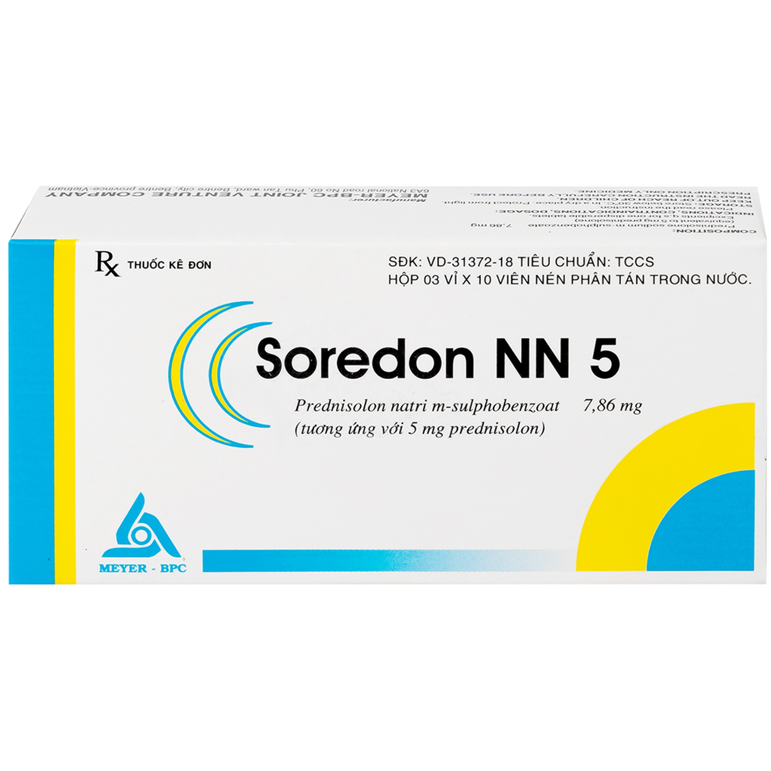 Thuốc Soredon NN5 Meyer - BPC điều trị dị ứng, rối loạn collagen, bệnh khớp, bệnh da (3 vỉ x 10 viên)