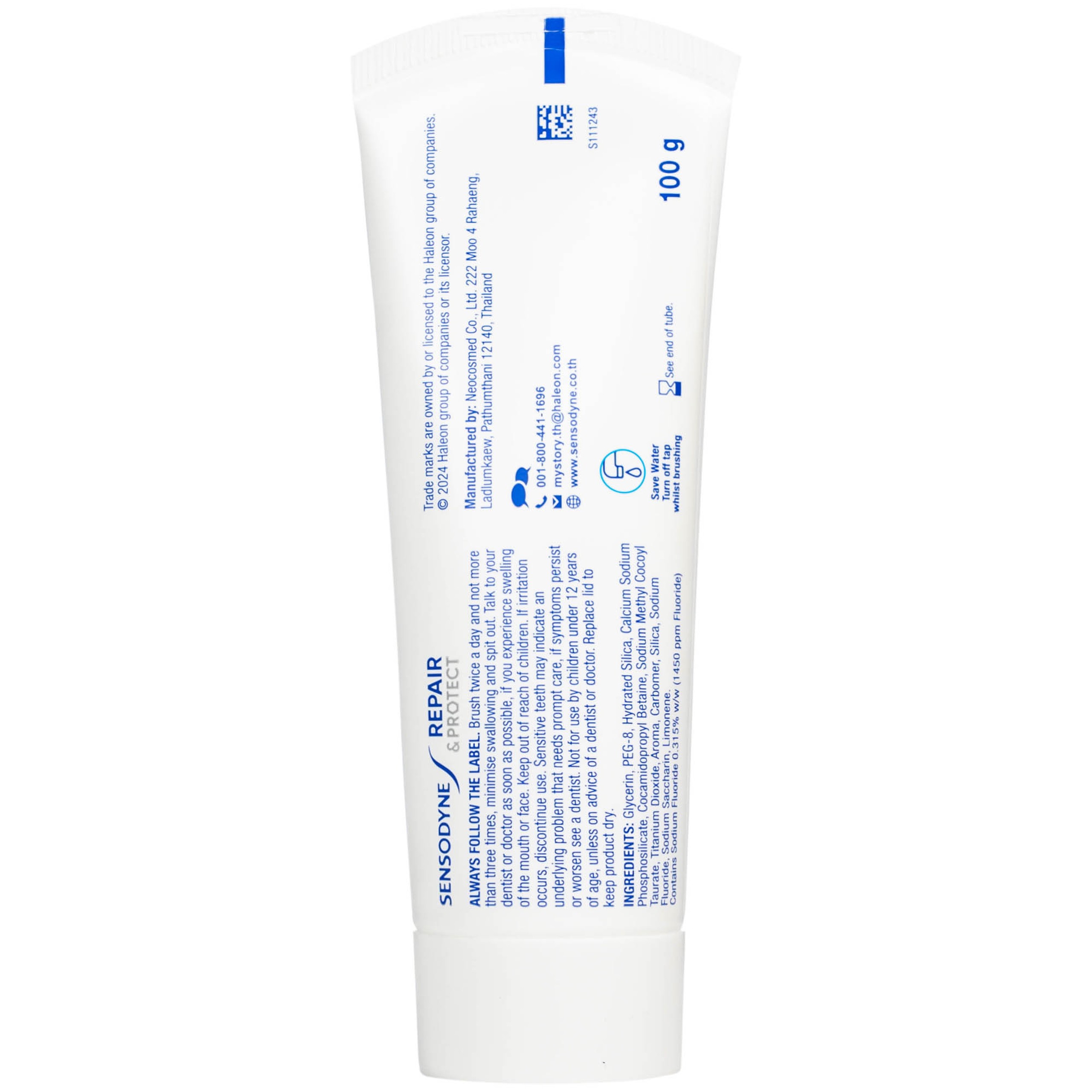 Kem đánh răng Sensodyne Repair And Protect Deep Repair Whitening giảm ê buốt răng, cơ chế phục hồi sâu (100g)