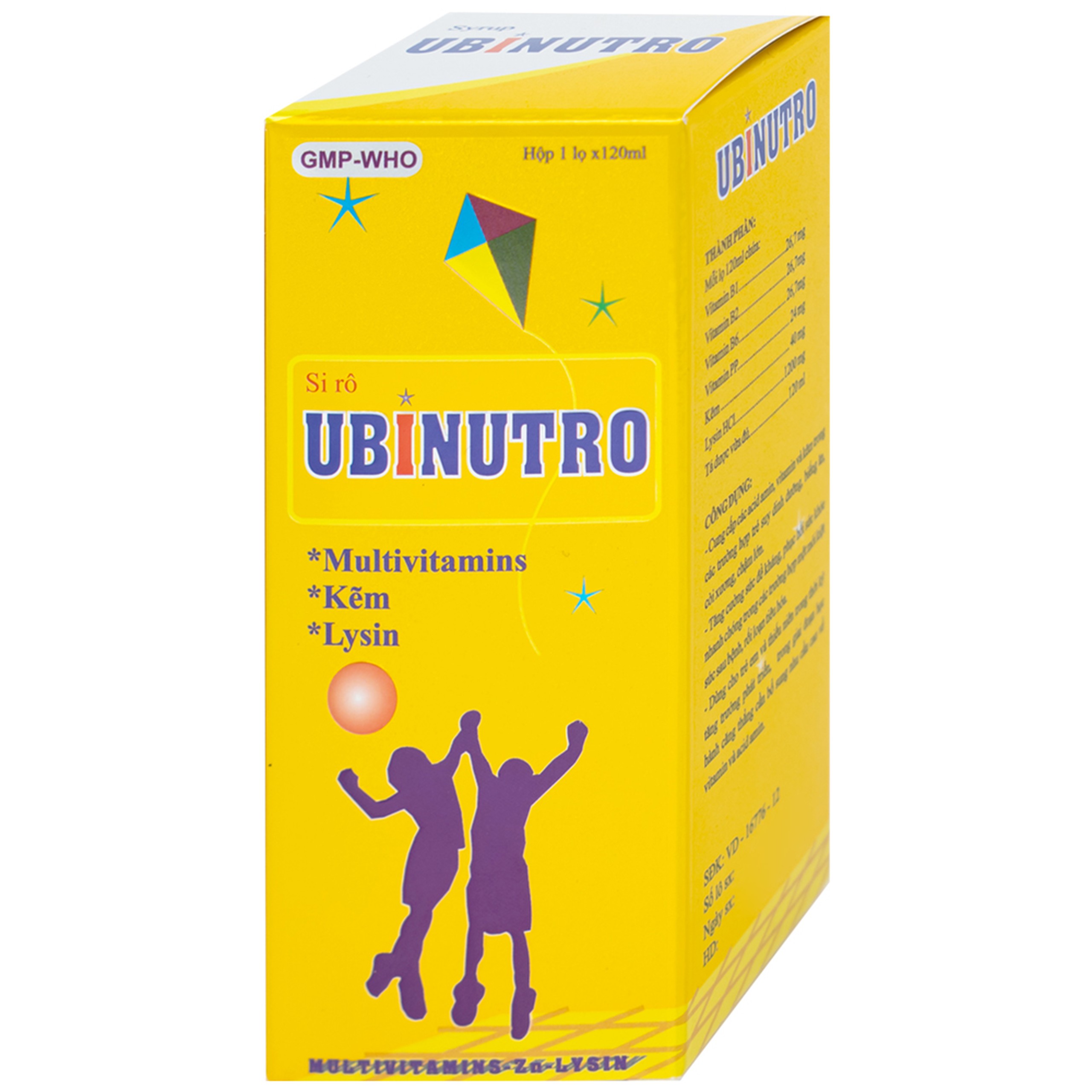 Siro Ubinutro Nam Hà bổ sung các acid amin, vitamin và kẽm (120ml)